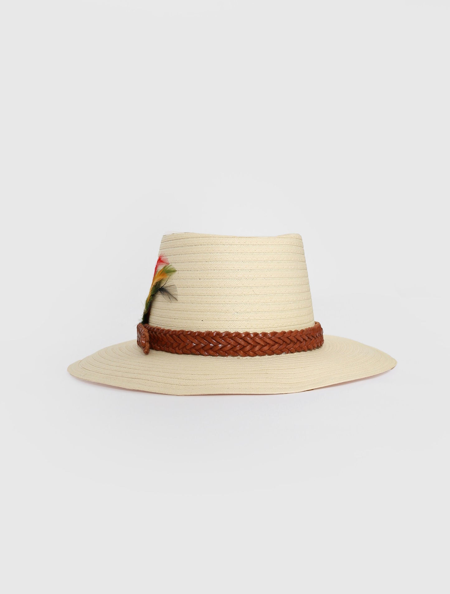 Vintage straw Panama hat | straw telescope hat