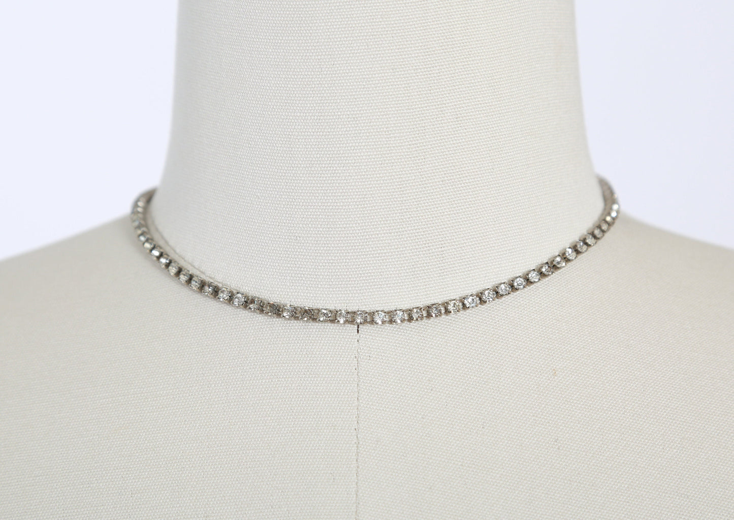 Vintage 1950s rhinestone choker necklace