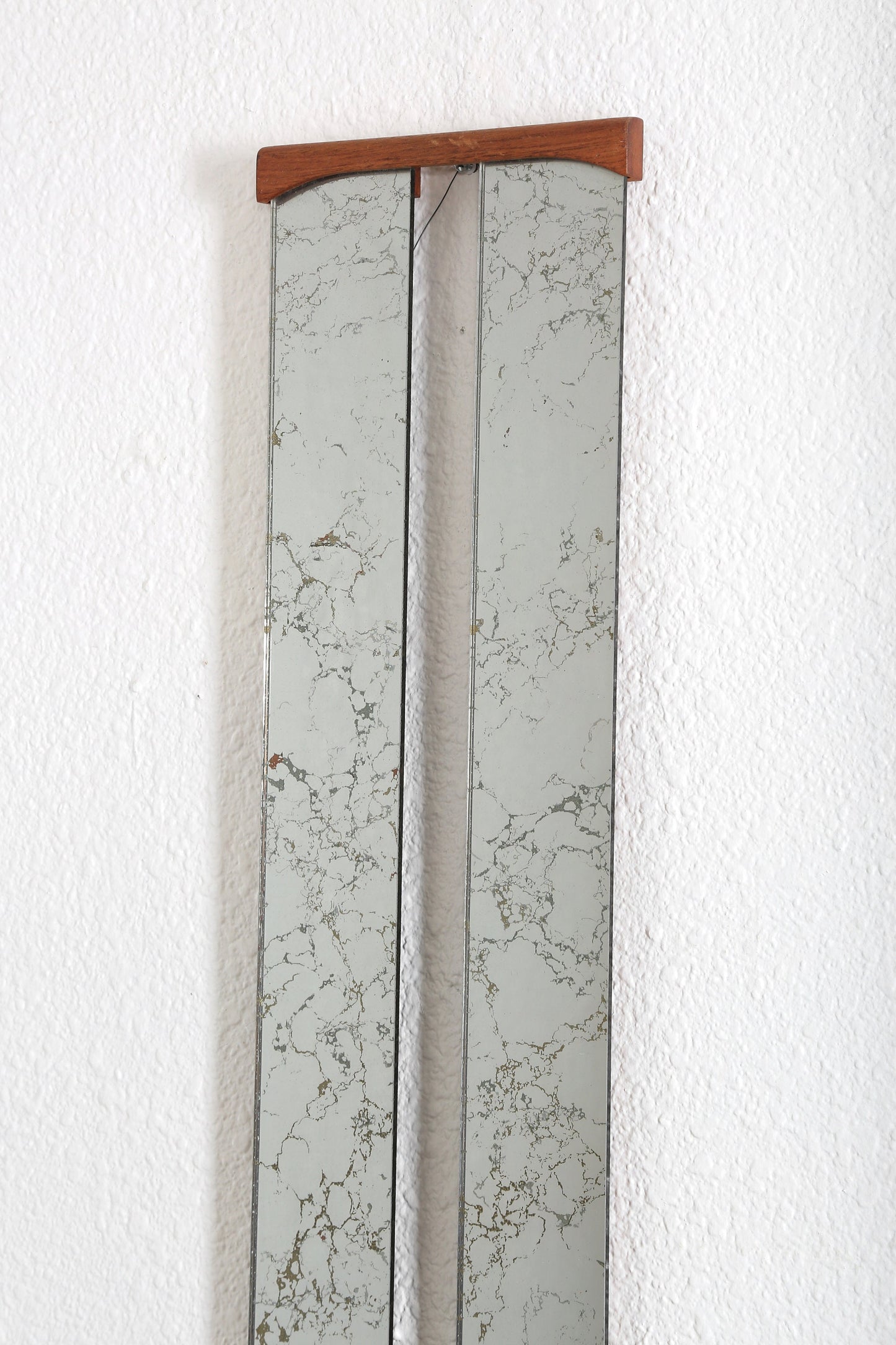 Vintage Mid Century Modern teak wood rectangle mirror