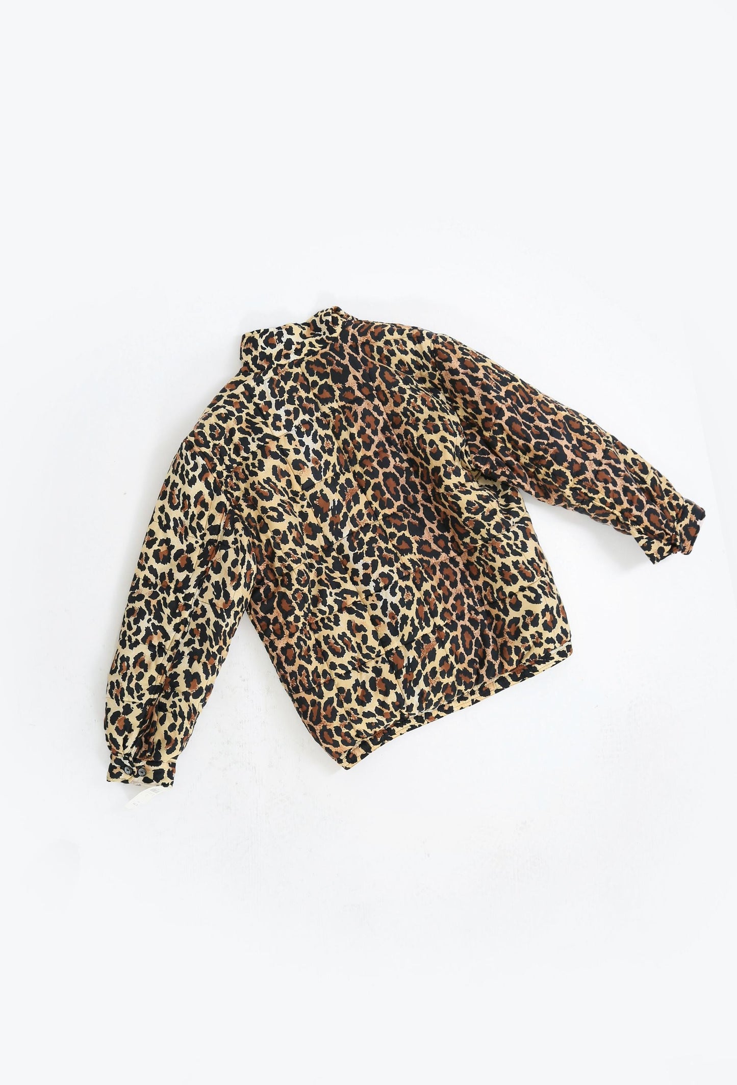 90s oversized leopard print jacket | Vintage 1990s Deadstock leopard print silk jacket