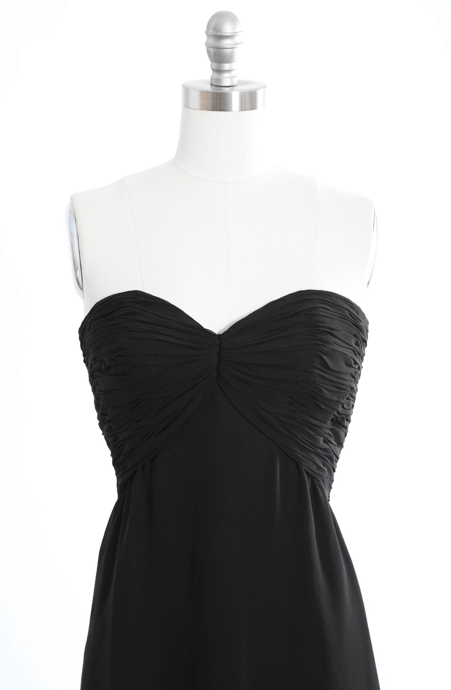 Oscar de la Renta silk dress | Vintage 90s Oscar de la Renta black silk high low cocktail dress