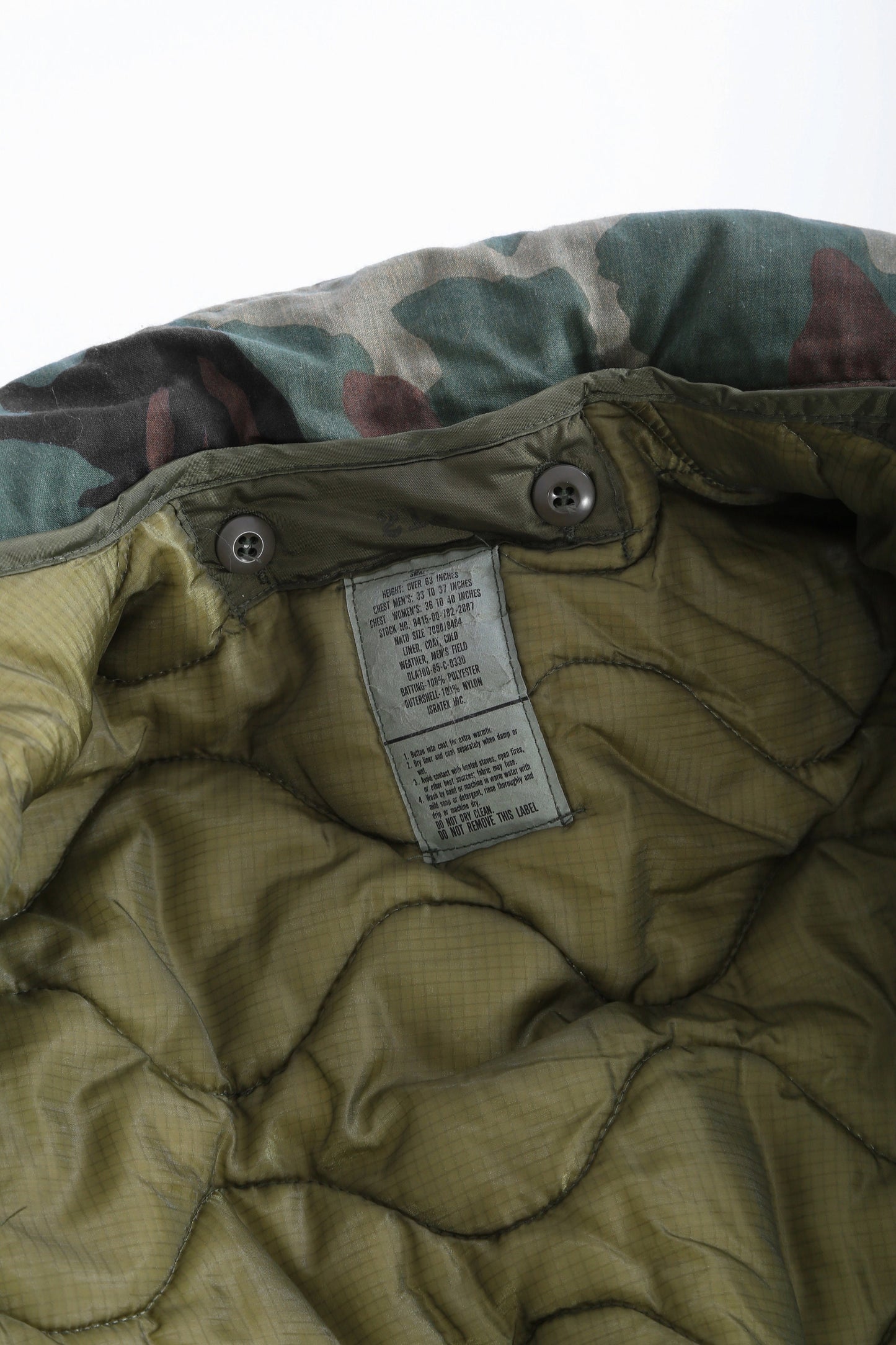 Vintage Military issue camo cold weather jacket | US Air force camo felid jacket