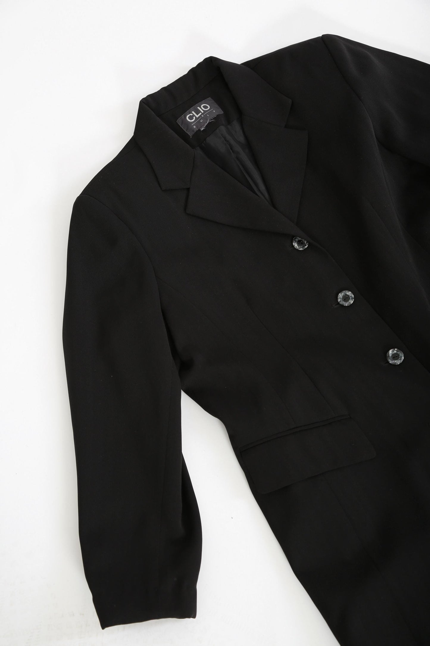 90s black wool coat