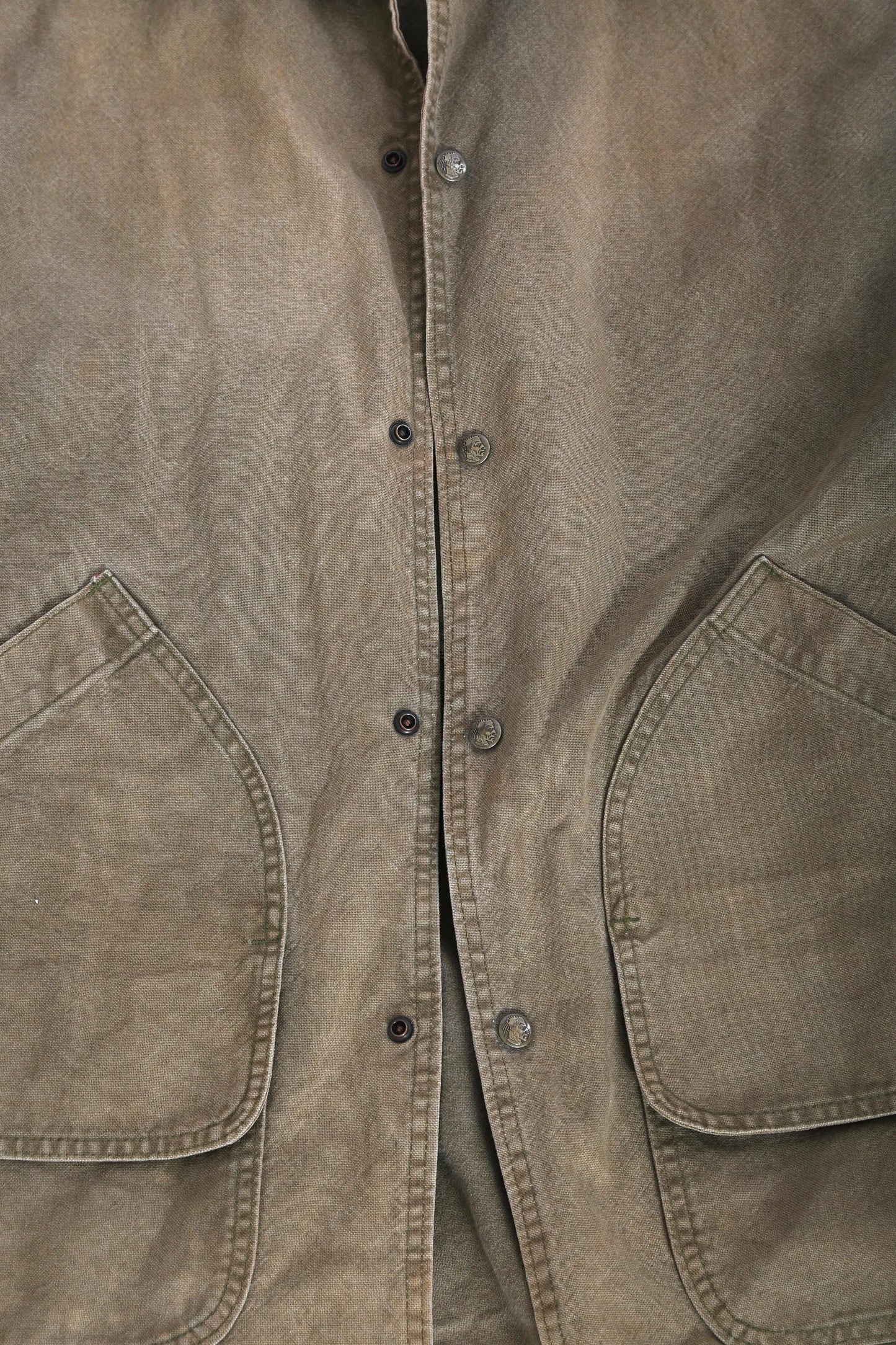 Woolrich coat | Vintage Mens Woolrich canvas chore leather jacket coat