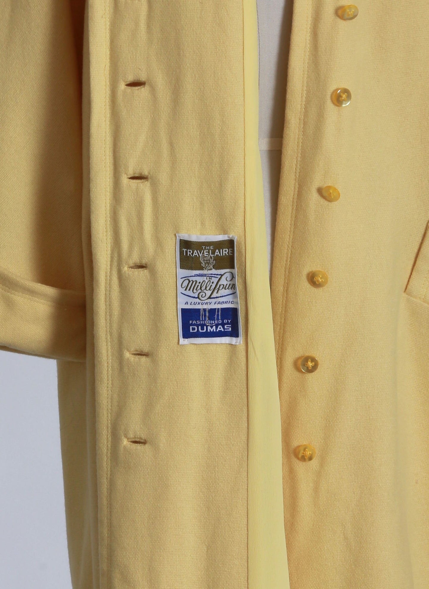 Vintage 60s yellow wool coat