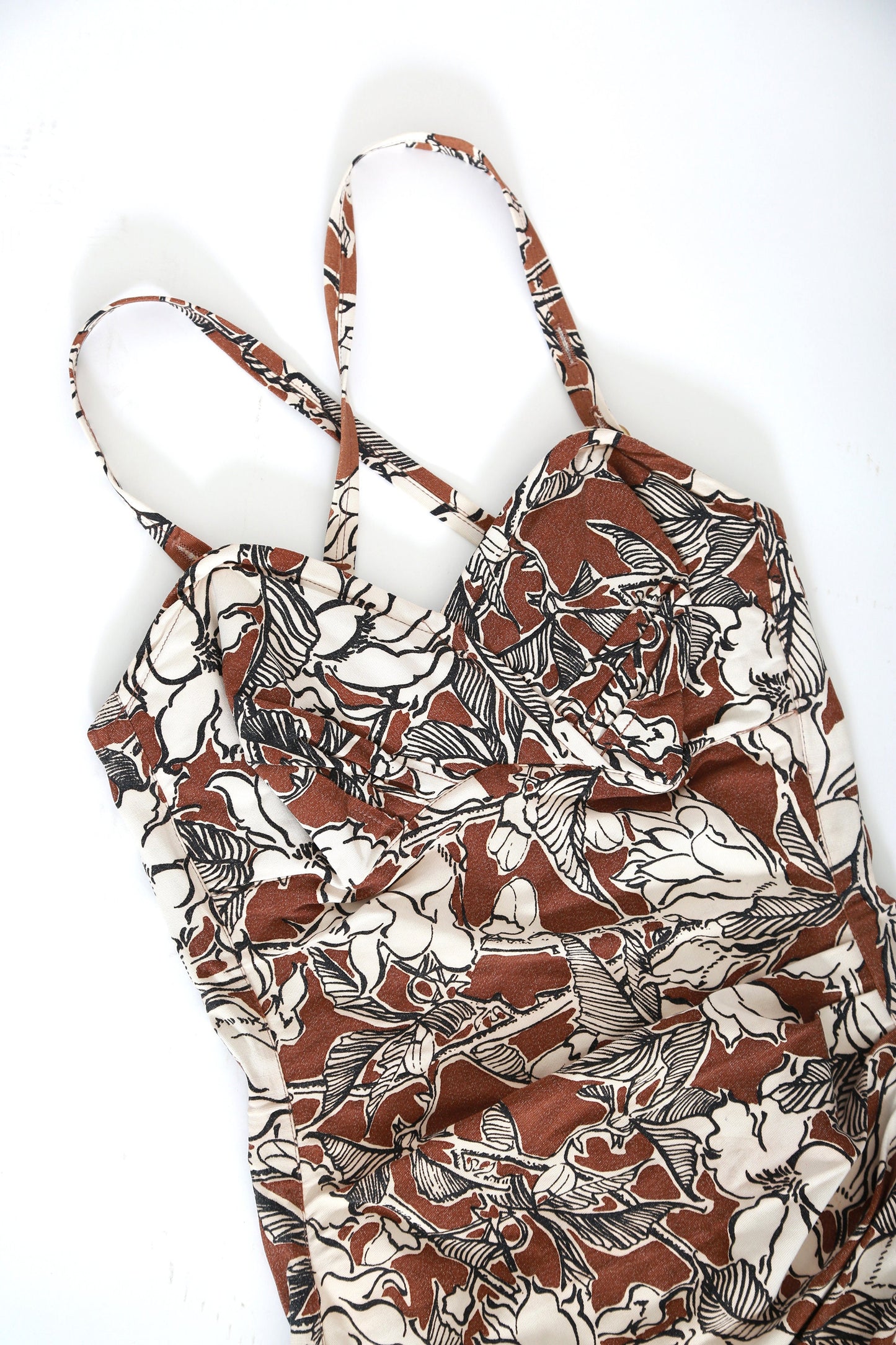 Vintage 50s Carol Brent floral swimsuit one piece