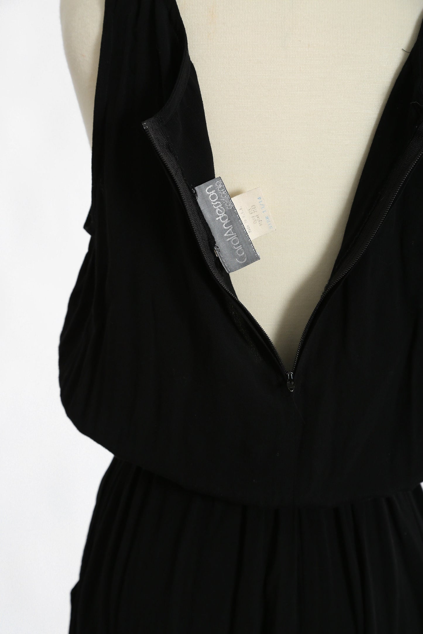 90s black cotton jumpsuit | 1990s Carol Anderson tank jumpsuit