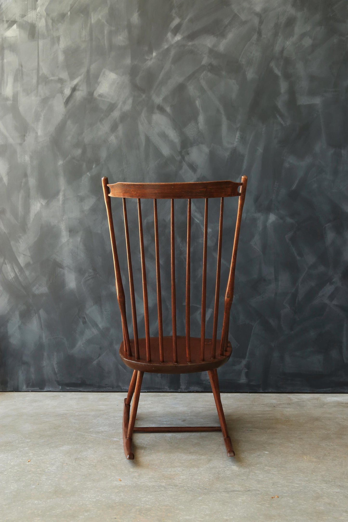 Antique 19th Century spindle back wood Ladies rocking chair