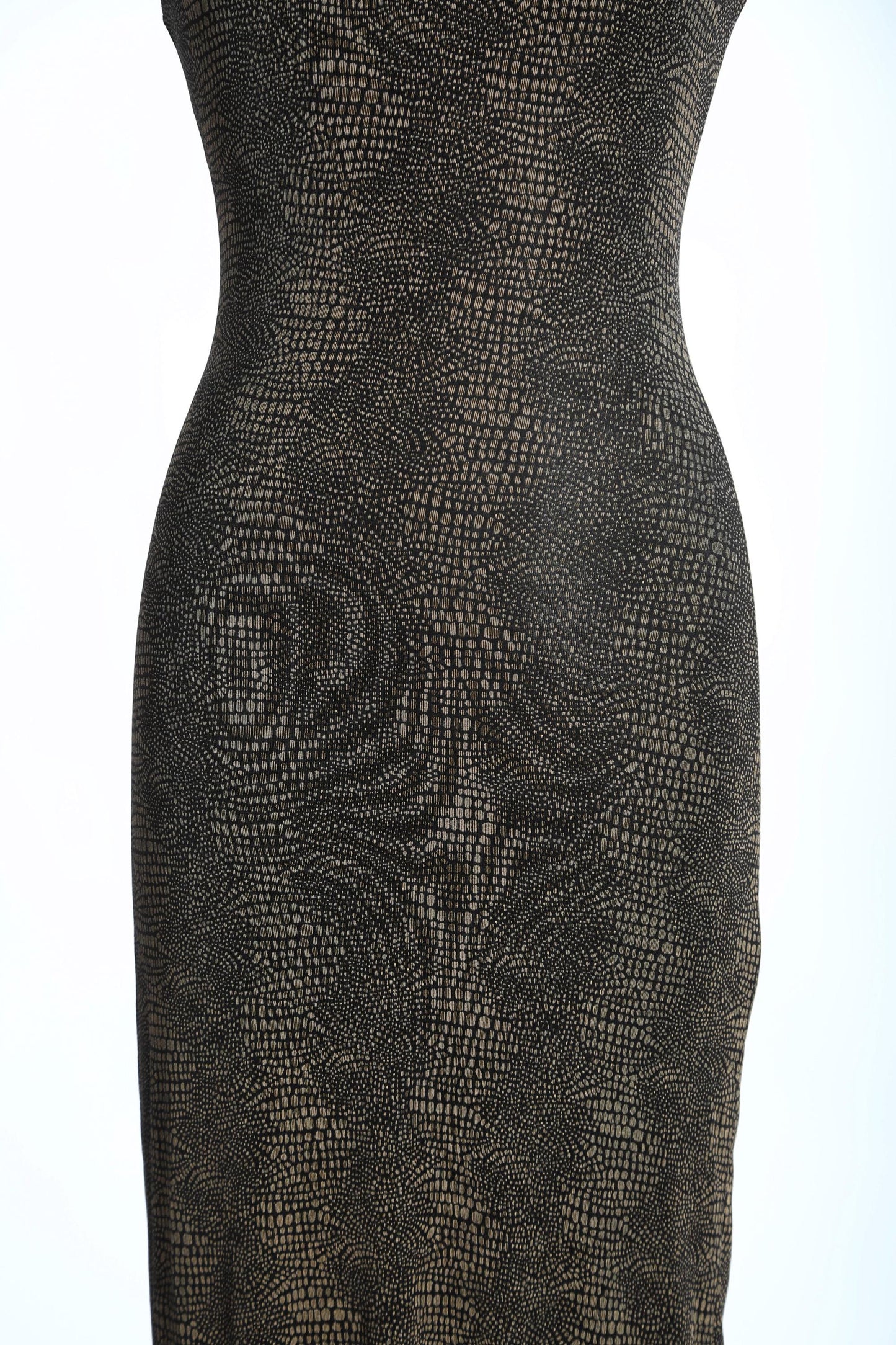 Vintage 90s alligator print bodycon maxi Dress