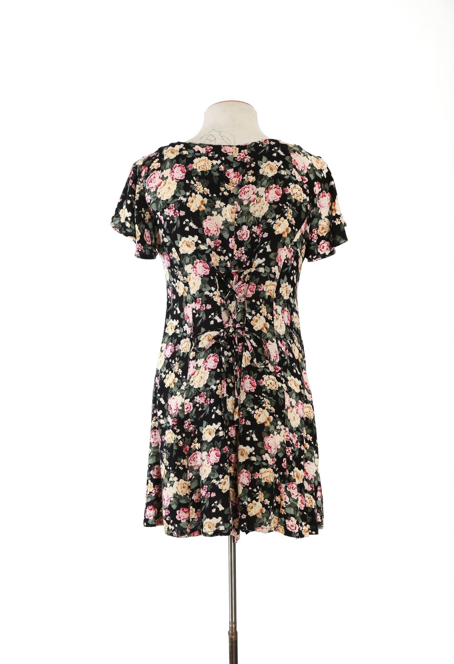 Vintage 90s floral rayon romper