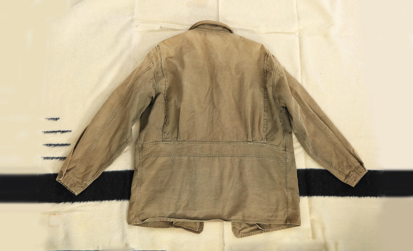 Woolrich coat | Vintage Mens Woolrich canvas chore leather jacket coat