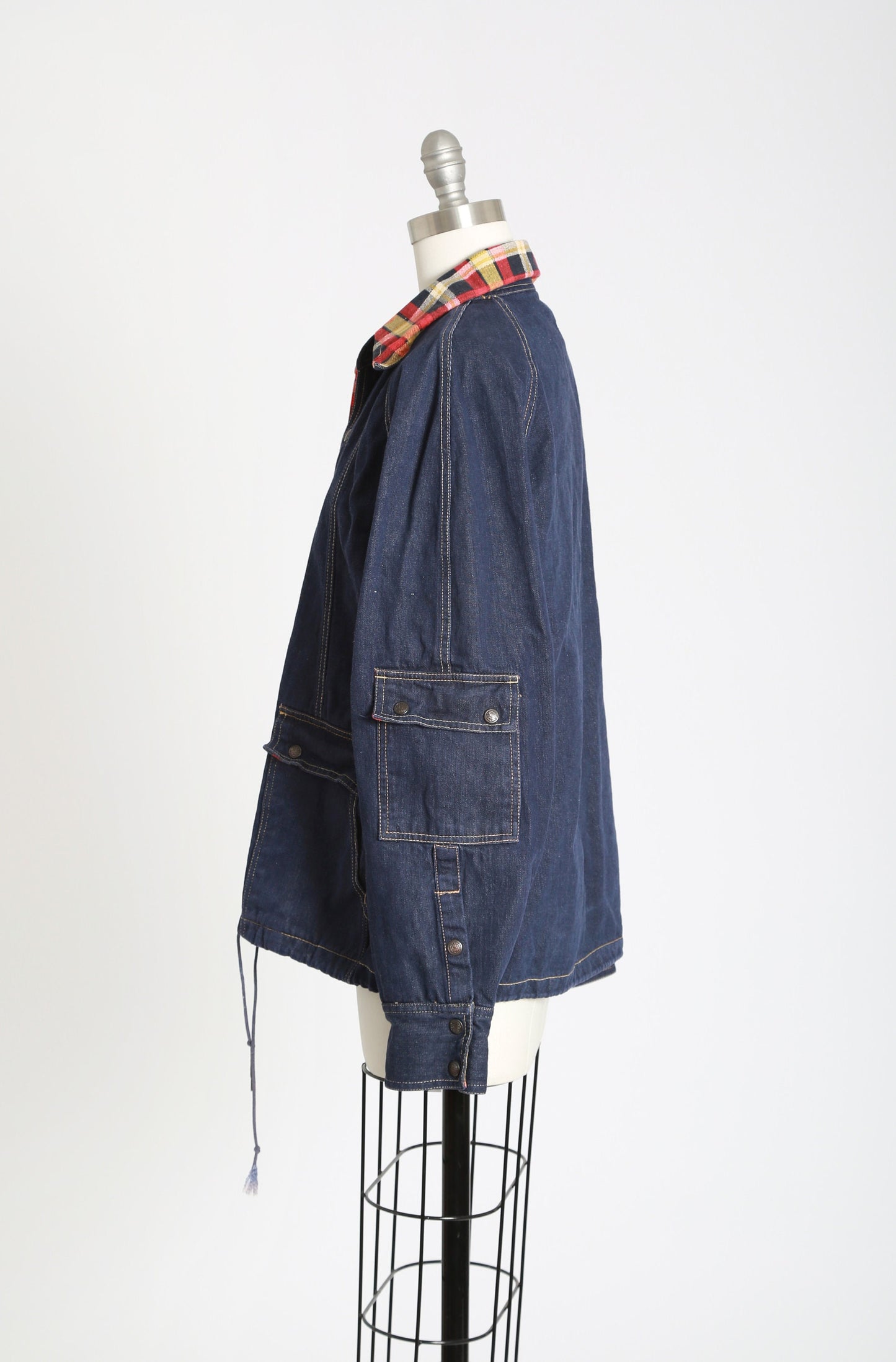 Indigo denim chore jacket | Vintage 70s jean jacket