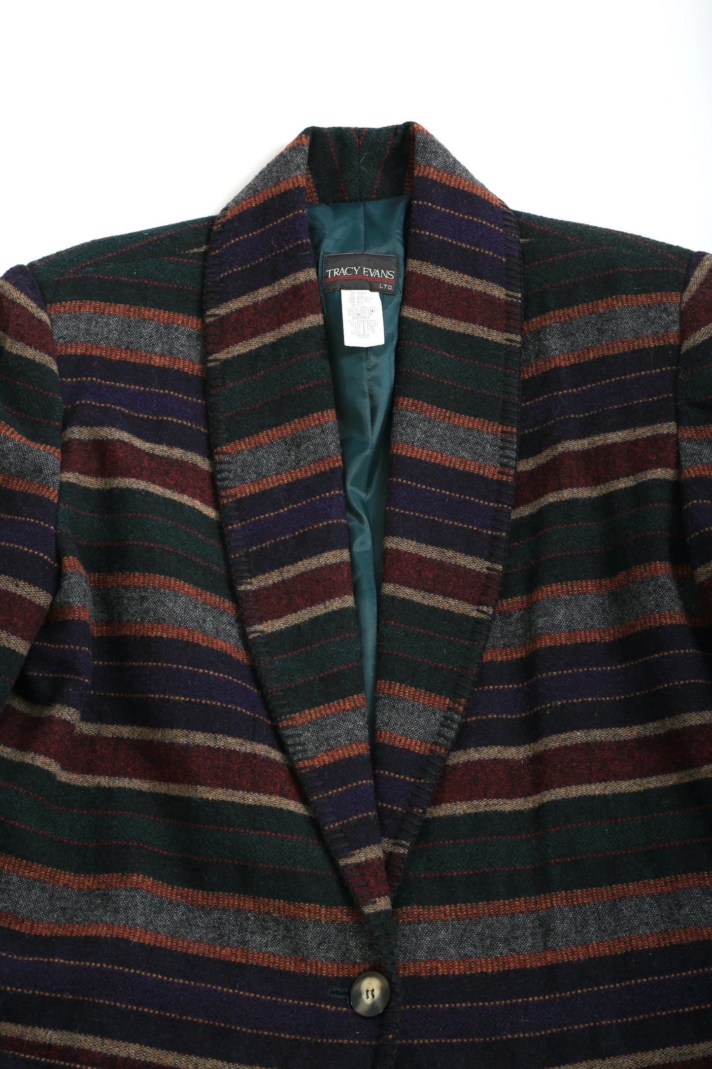 Vintage 90s Striped southwestern wool blend blazer