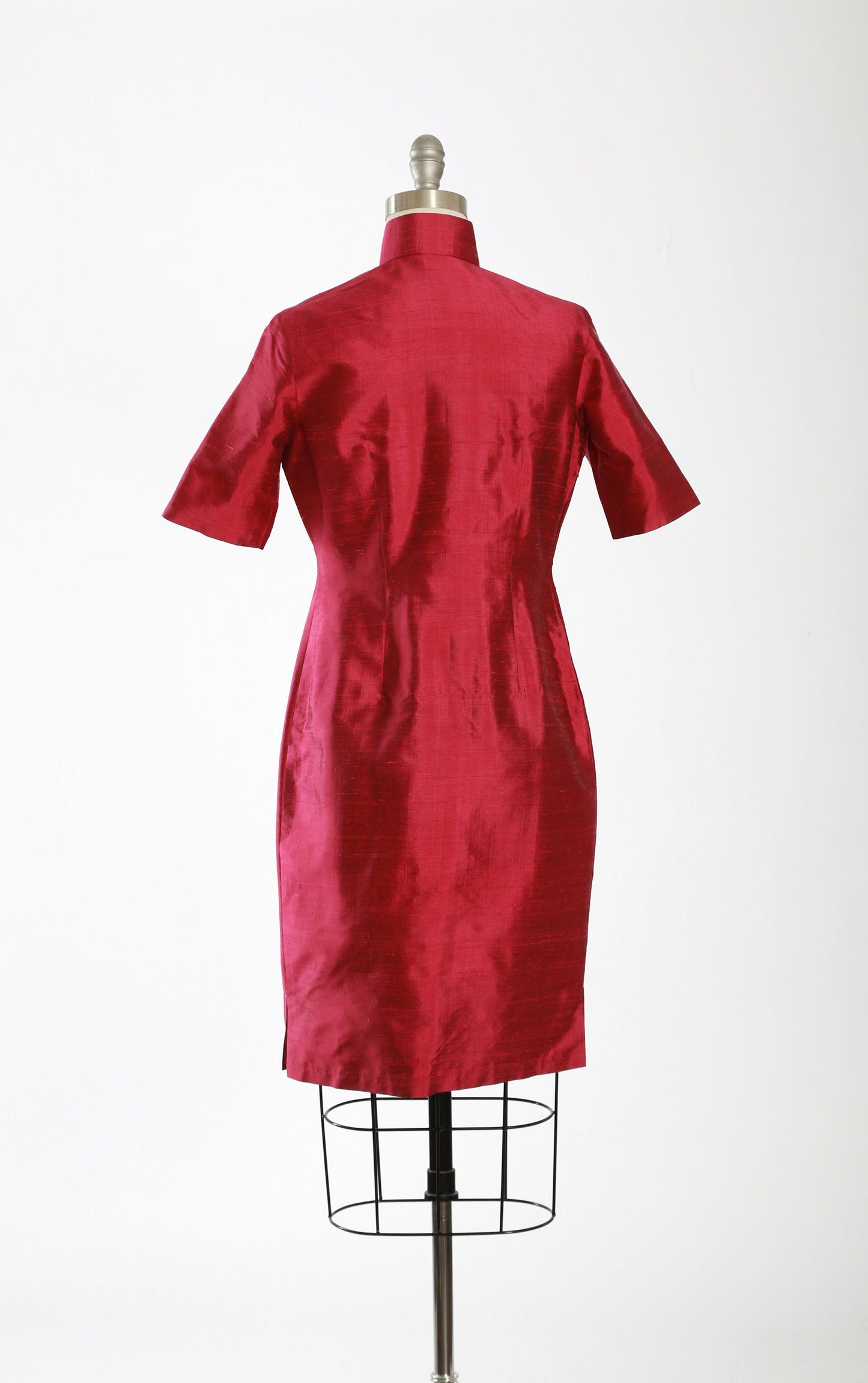 qipao pink silk dress | Vintage 60s pink Cheongsam dress