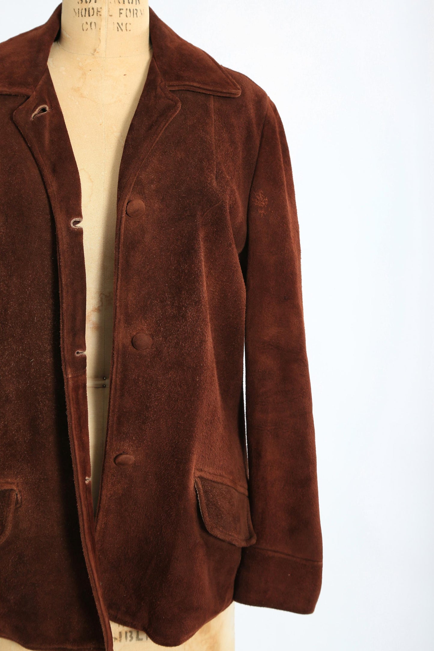 50s Brown suede leather jacket