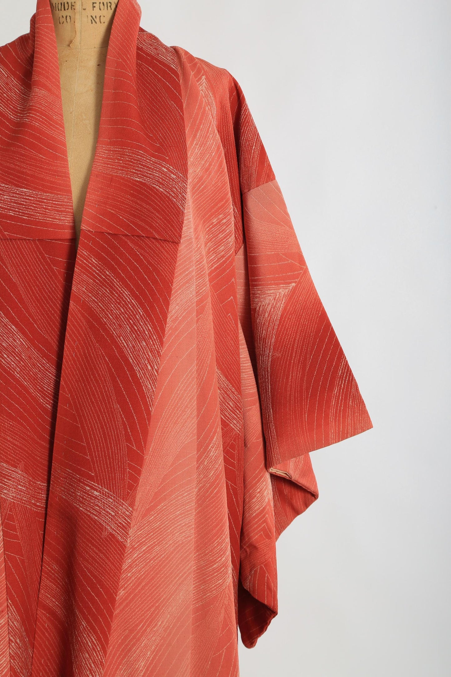 50s Salmon orange kimono | Vintage 1950s silk Japanese KIMONO | Wedding kimono wrapper