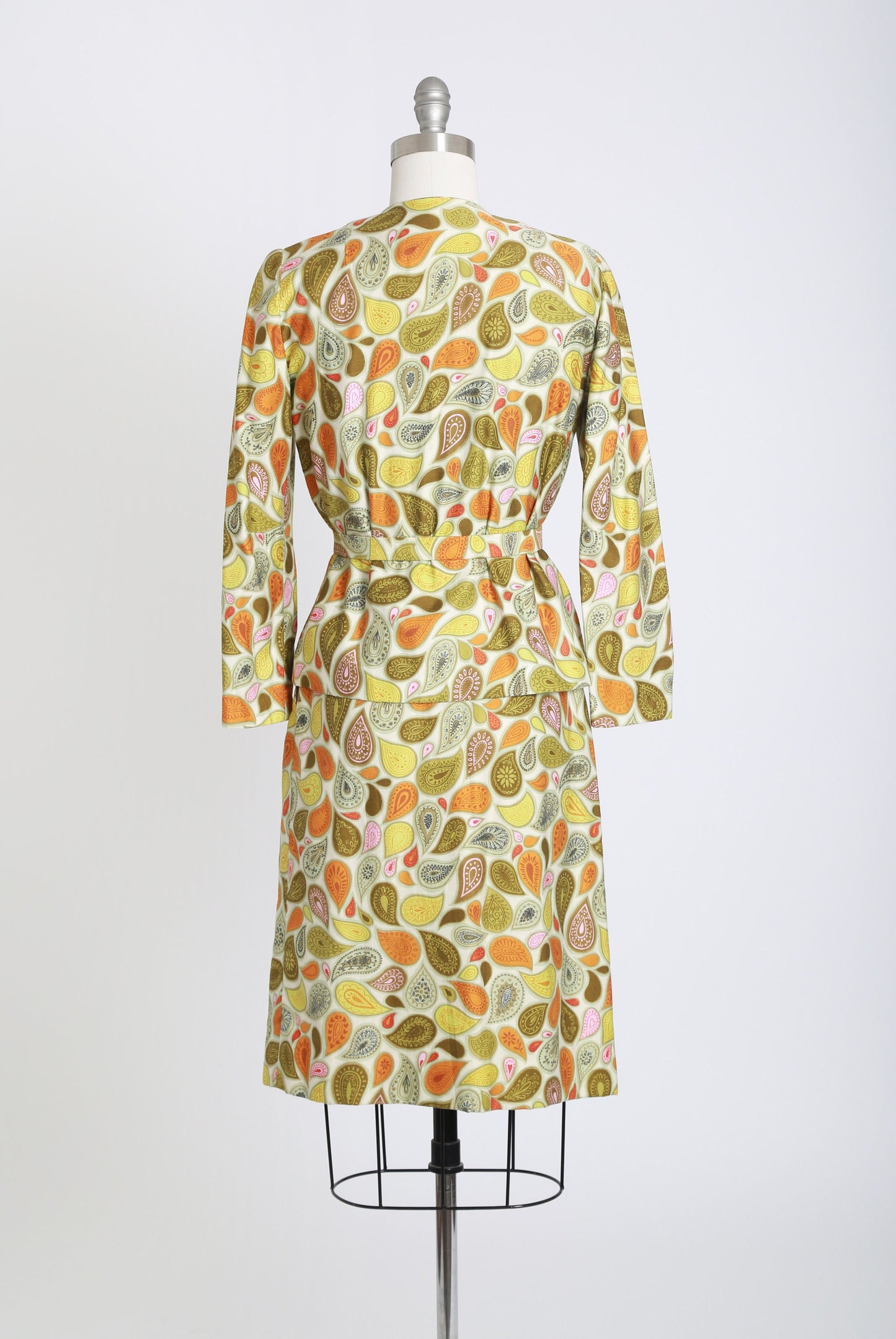 Vintage 1960s floral paisley dress + jacket
