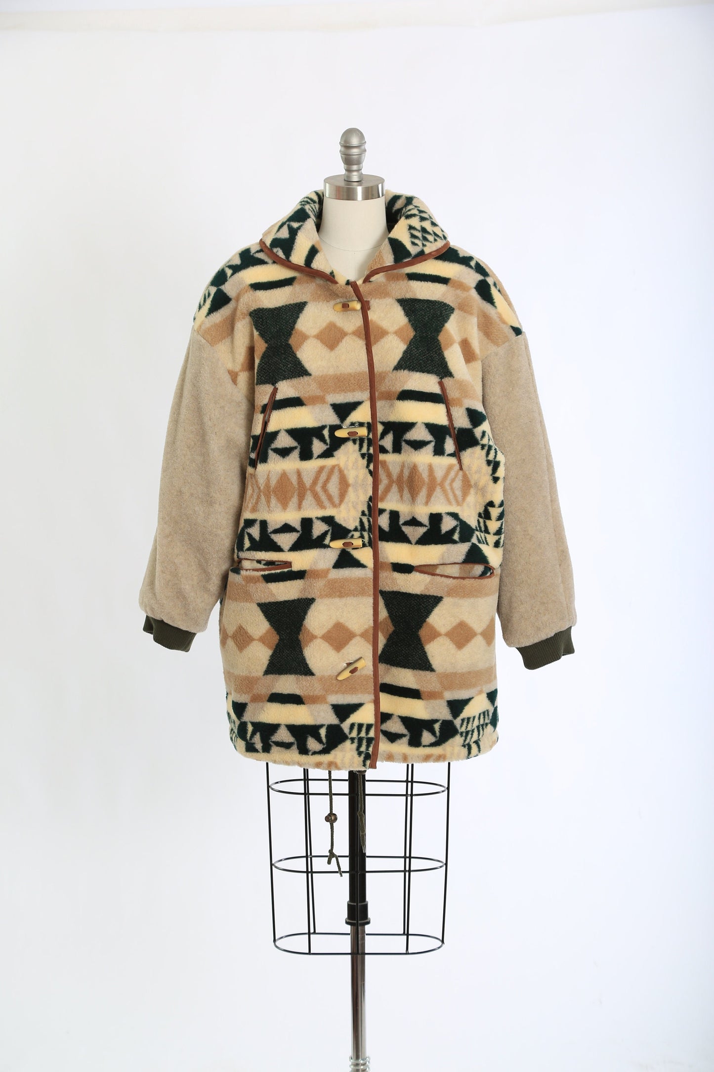 Vintage 90s oversized Southwestern blanket coat