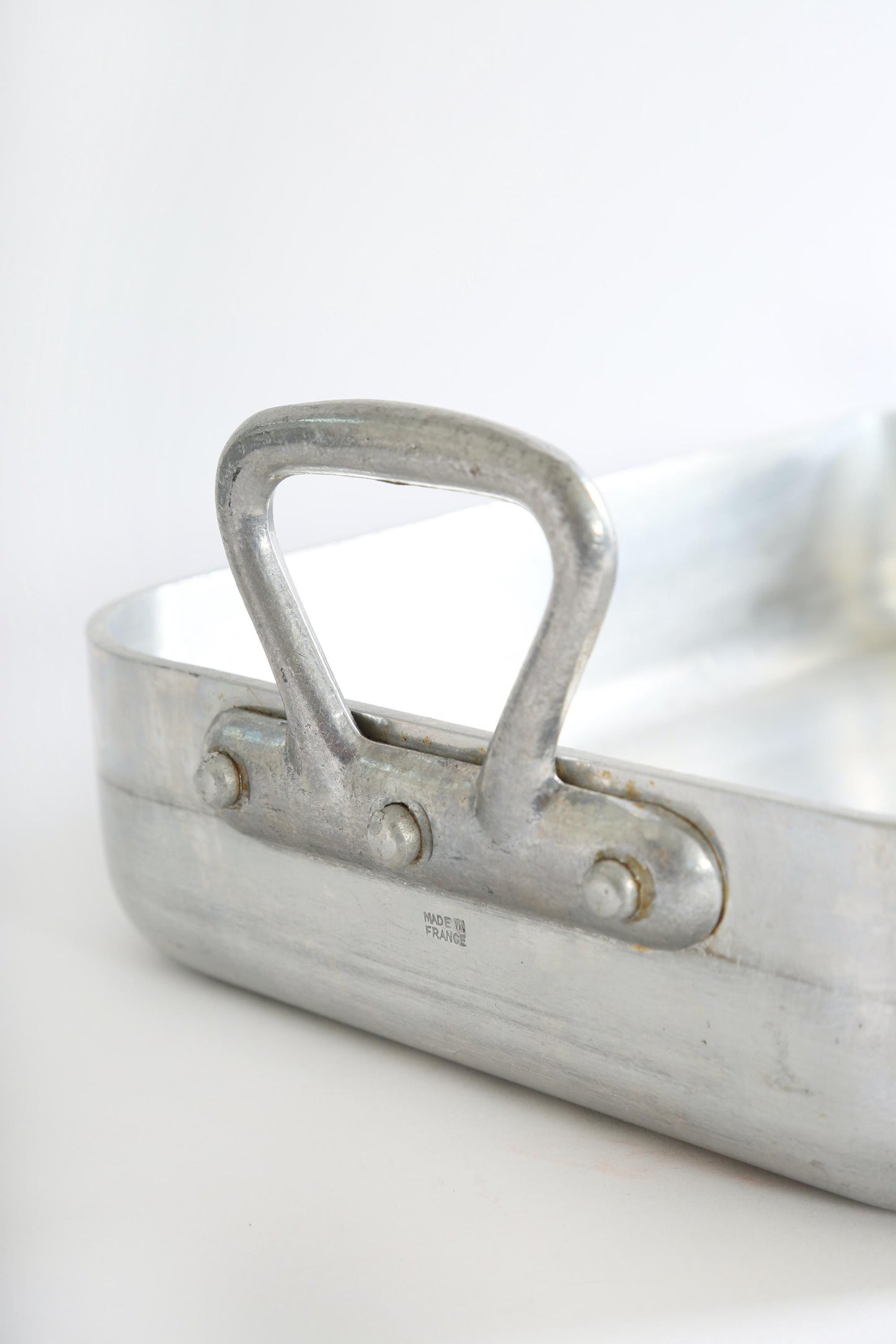 Vintage French aluminum roasting pan