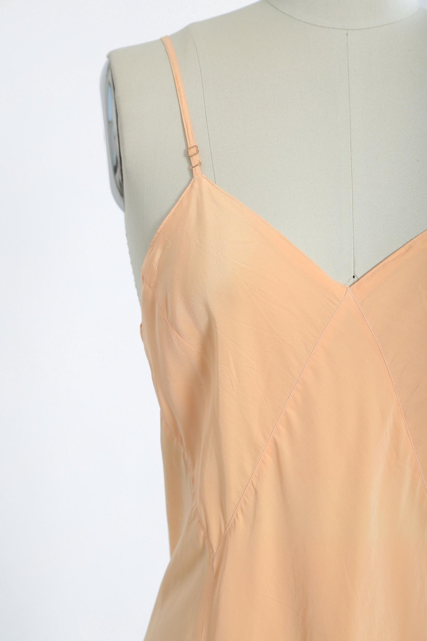 40s pink Pure Silk slip dress