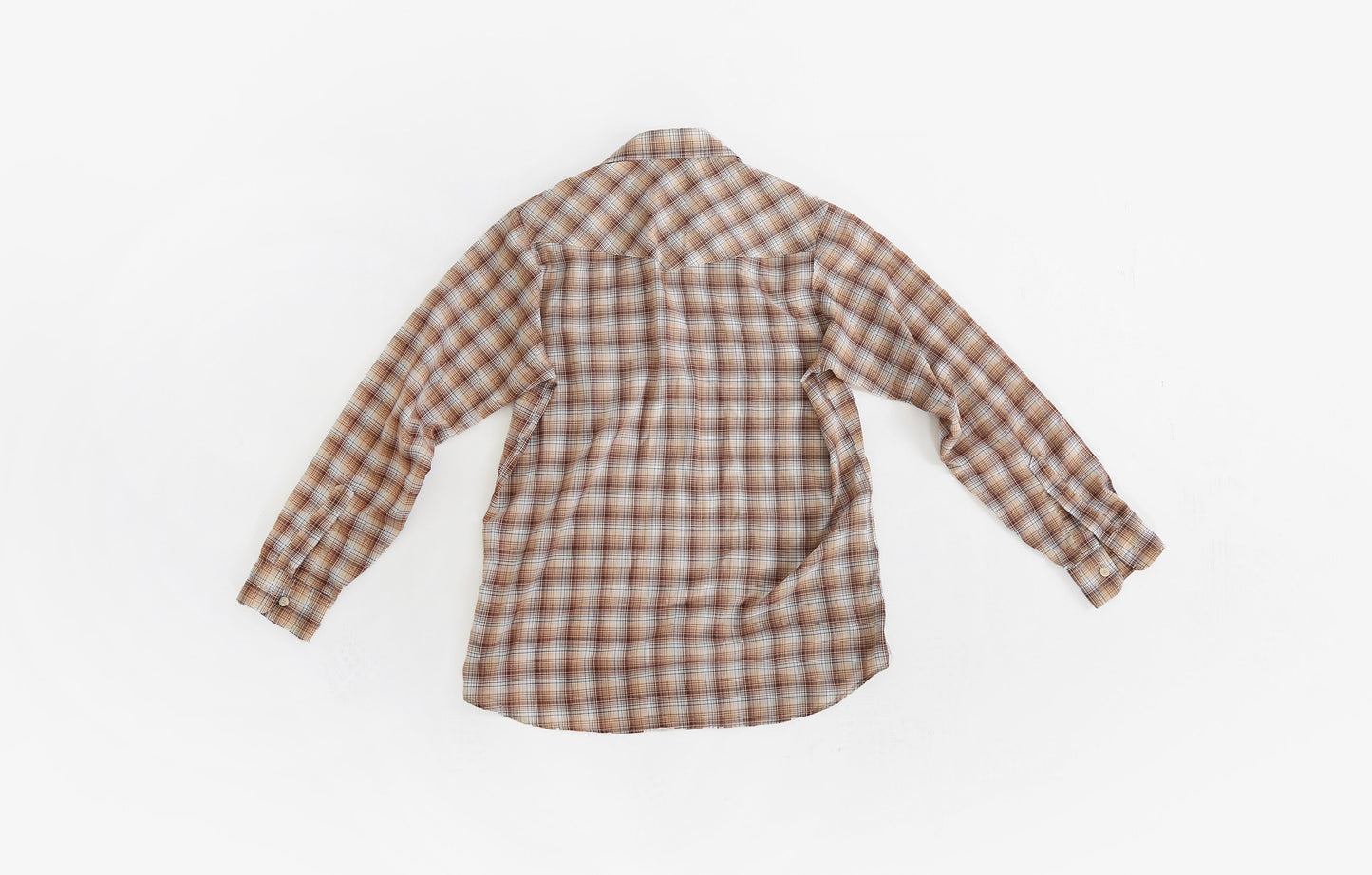 Vintage 70s LEVIS brown gold lurex western Plaid shirt