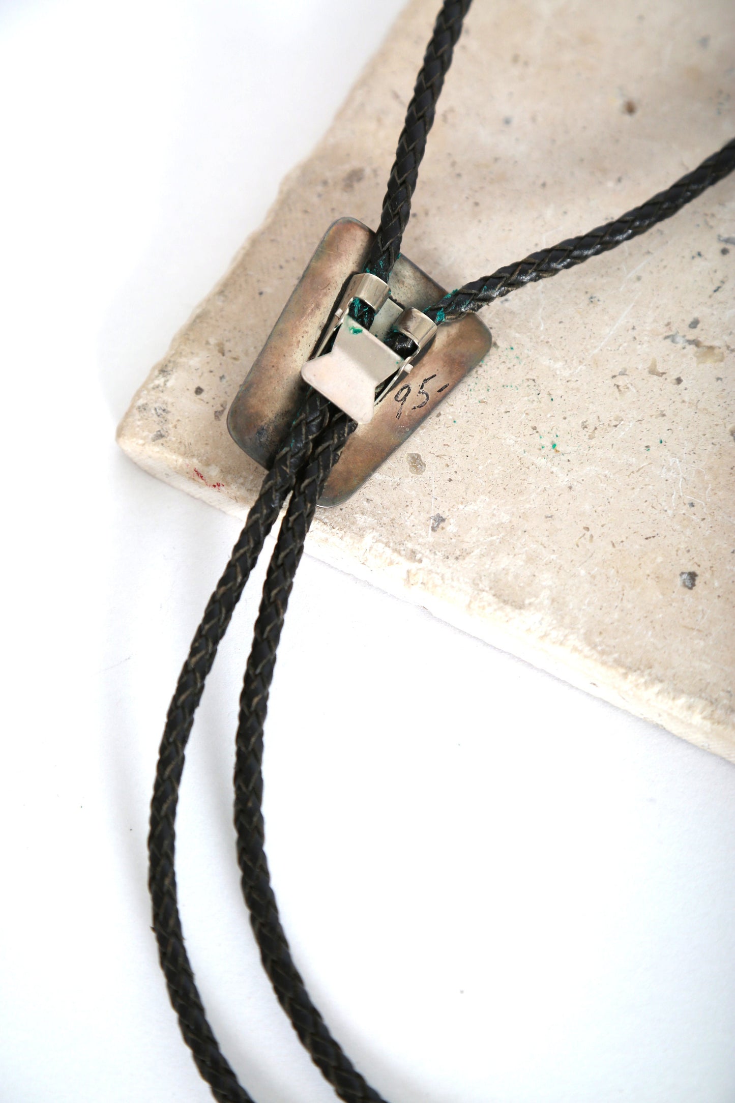 Vintage Native American sterling silver Turquoise bolo tie