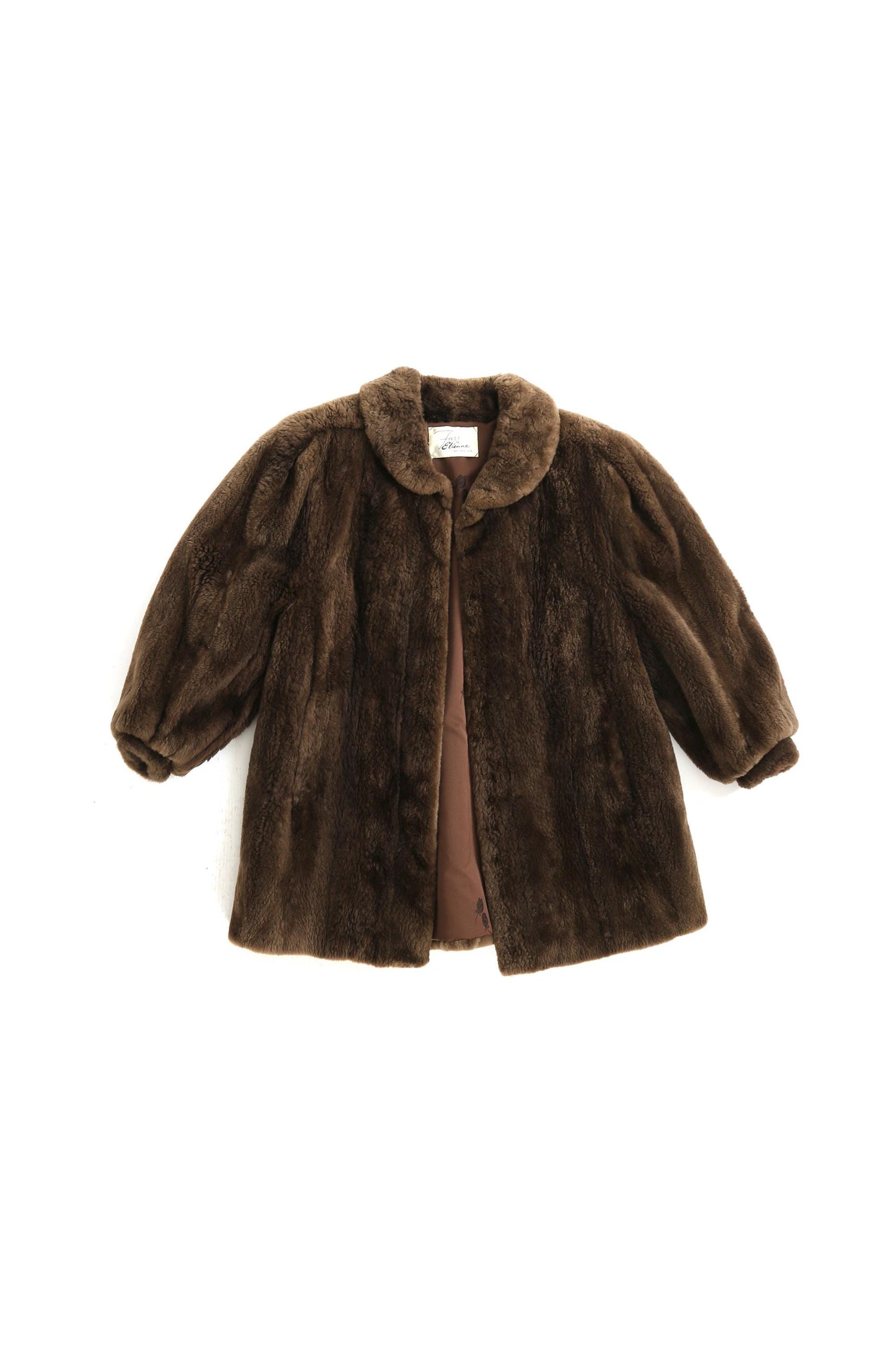 60s Plush mouton lamb fur Coat | Vintage 1960s Mouton Stroller Swing Opera coat