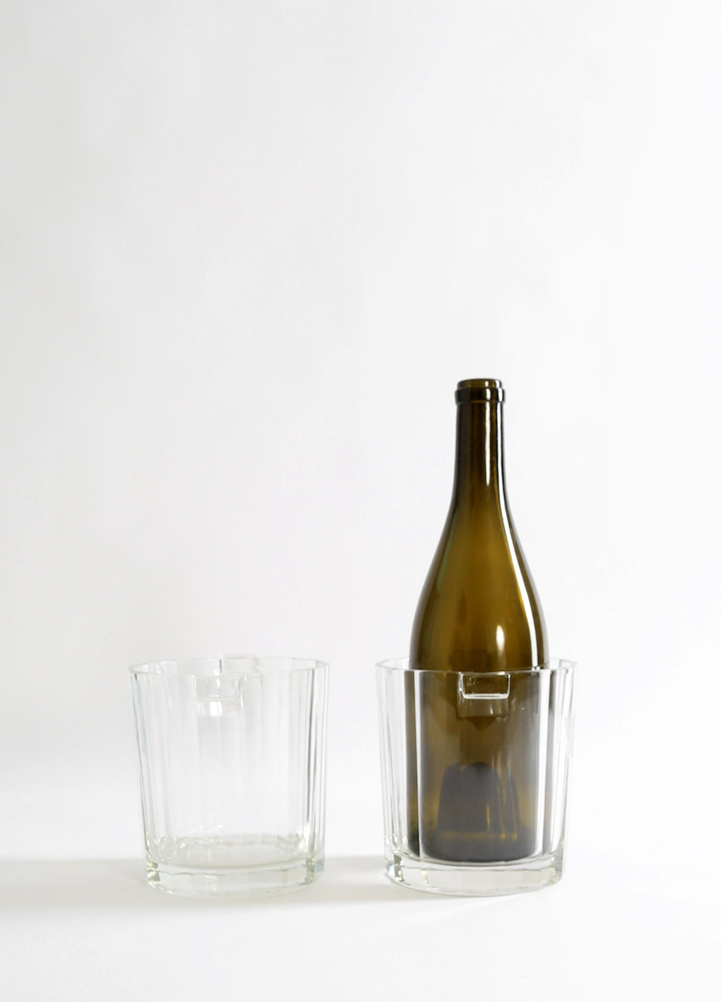 Vintage Moet & Chandon glass ice buckets Pair