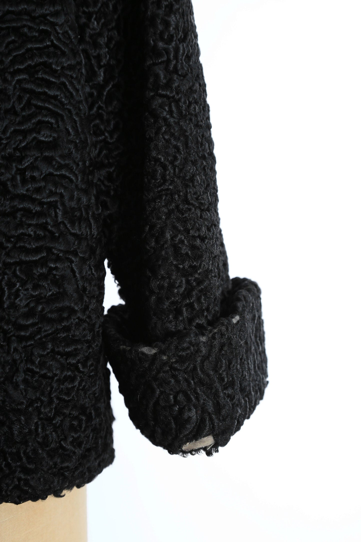 40s Persian lamb fur coat | Vintage 1940s black Persian curly Lamb coat