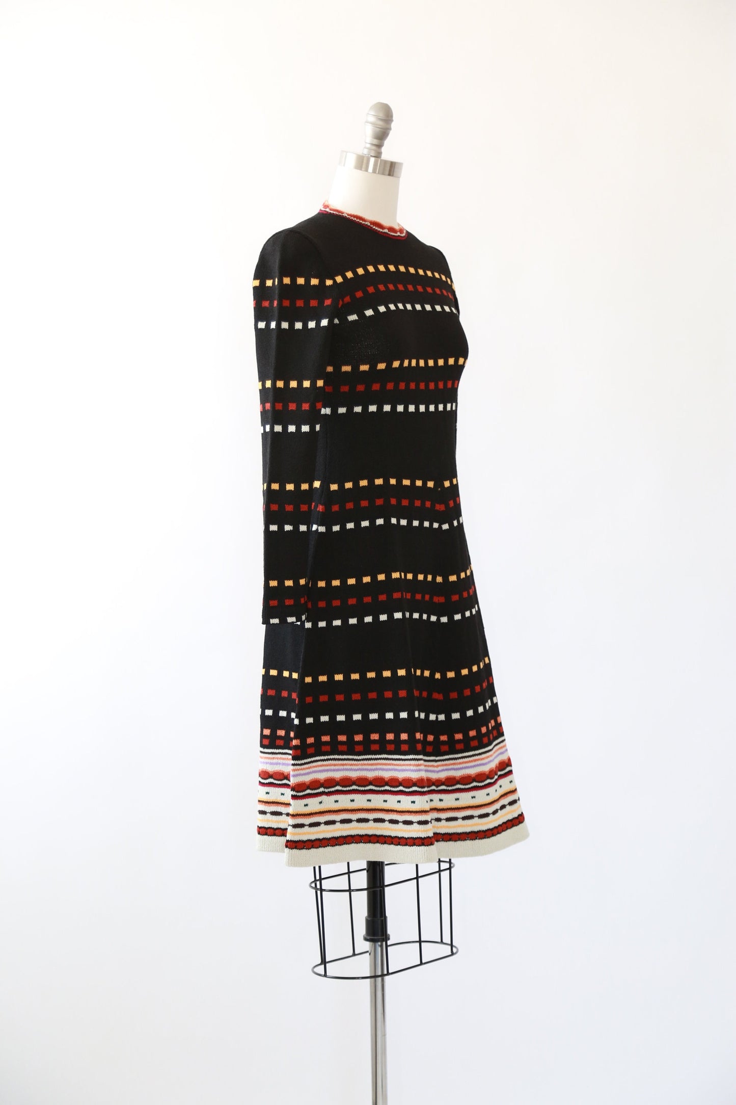 ADOLFO knit dress | Vintage 70s knit sweater dress | ADOLFO New York dress