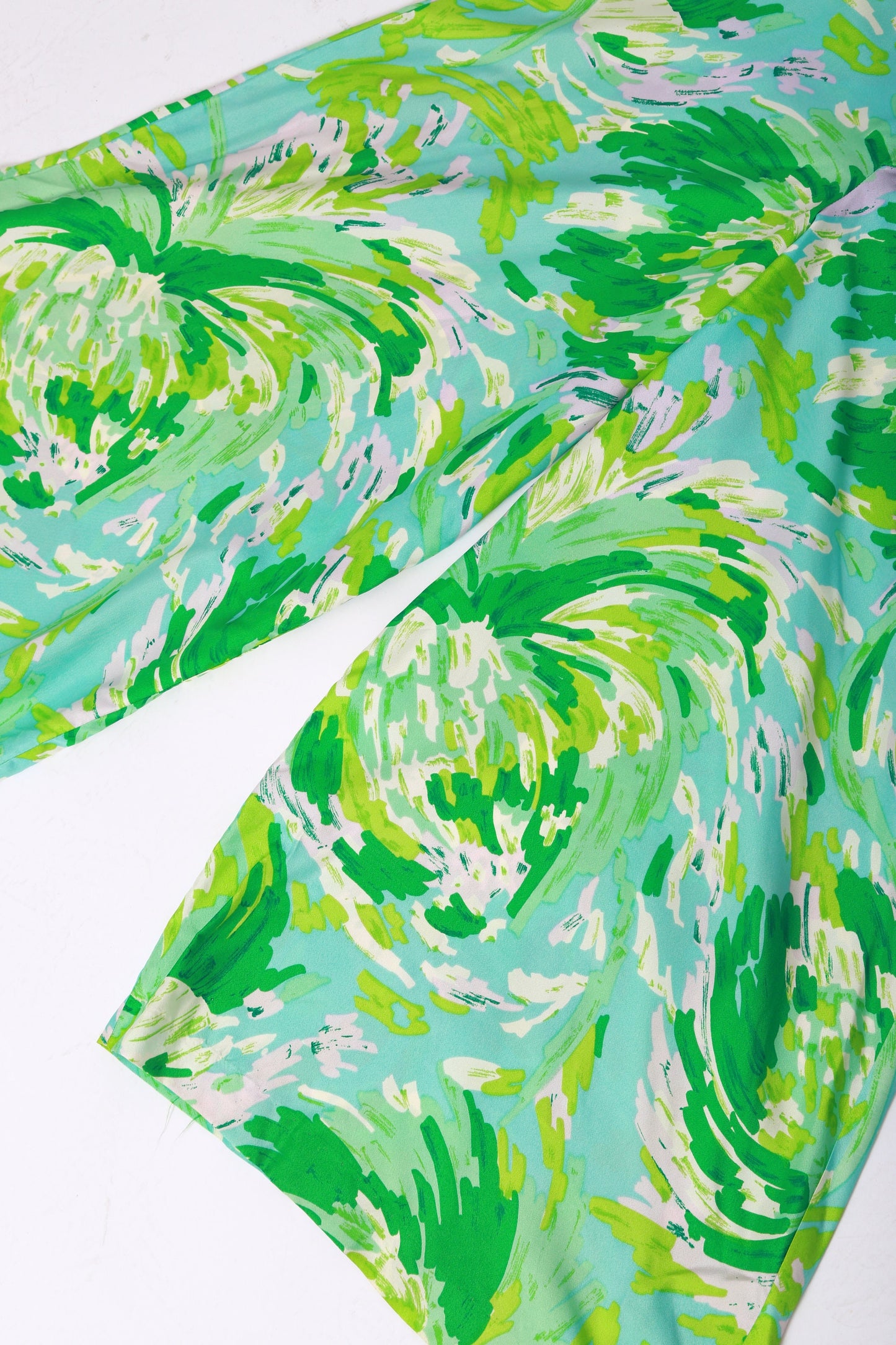 Kamore abstract jumpsuit | Vintage 60s green Jumpsuit | 1960s huge Palazzo jumpsuit