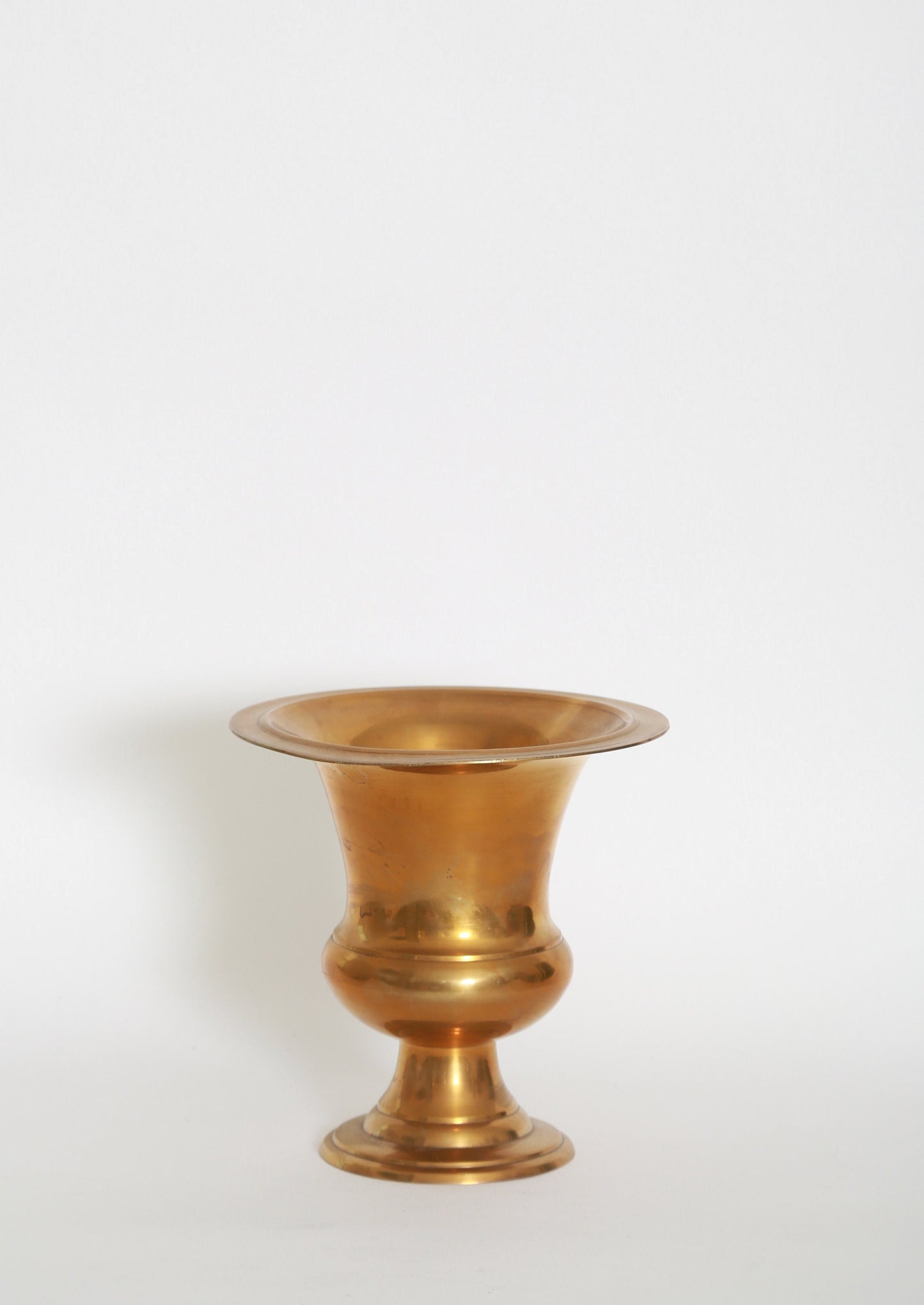 Vintage solid brass vase