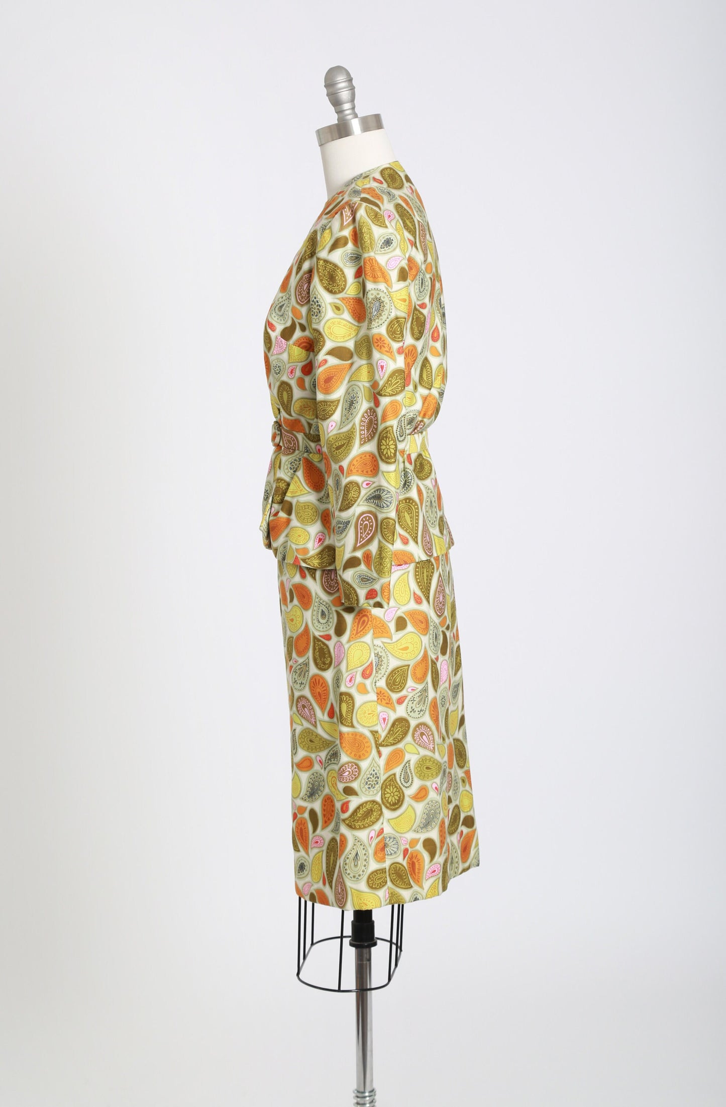 Vintage 1960s floral paisley dress + jacket