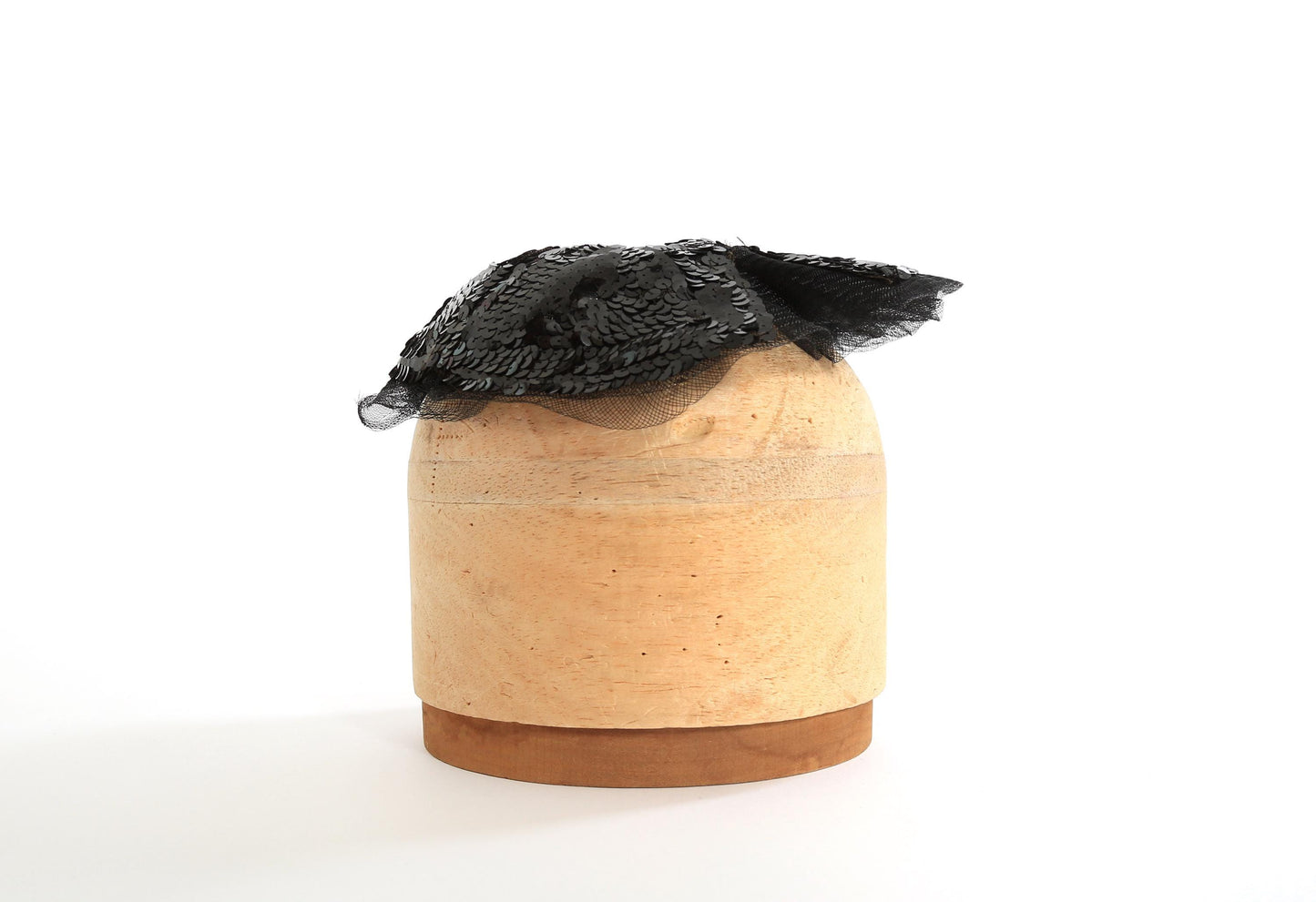 20s Sequin hat | Vintage 1920s black sequin flapper Hat
