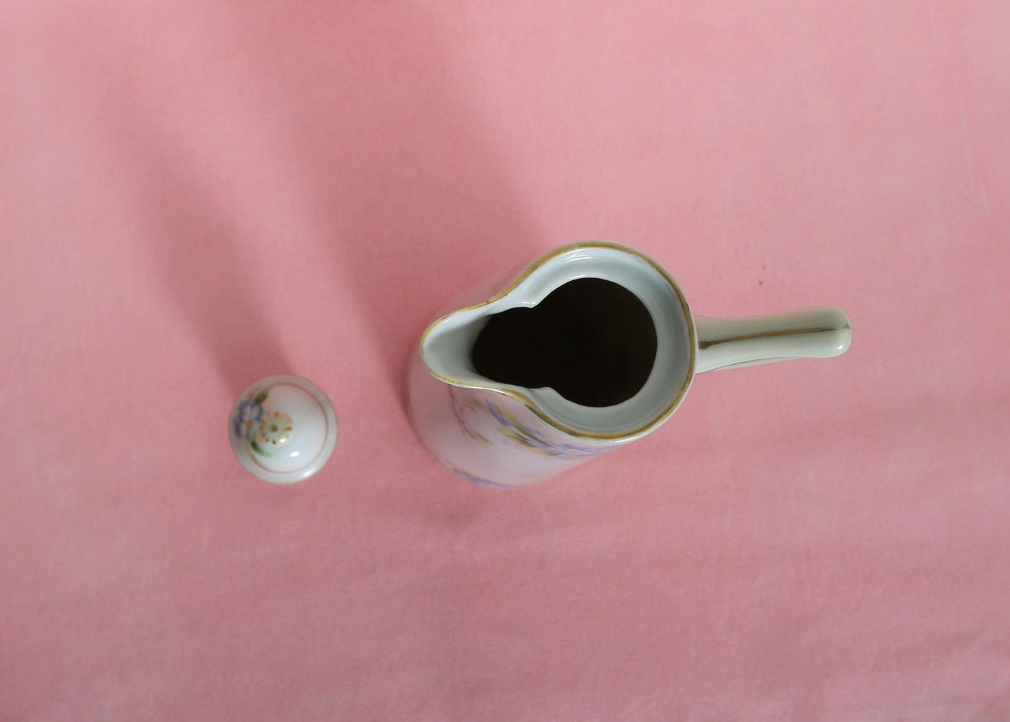 Vintage Nippon studio hand painted chocolate pot | Nippon floral painted tea coffee pot pitcher