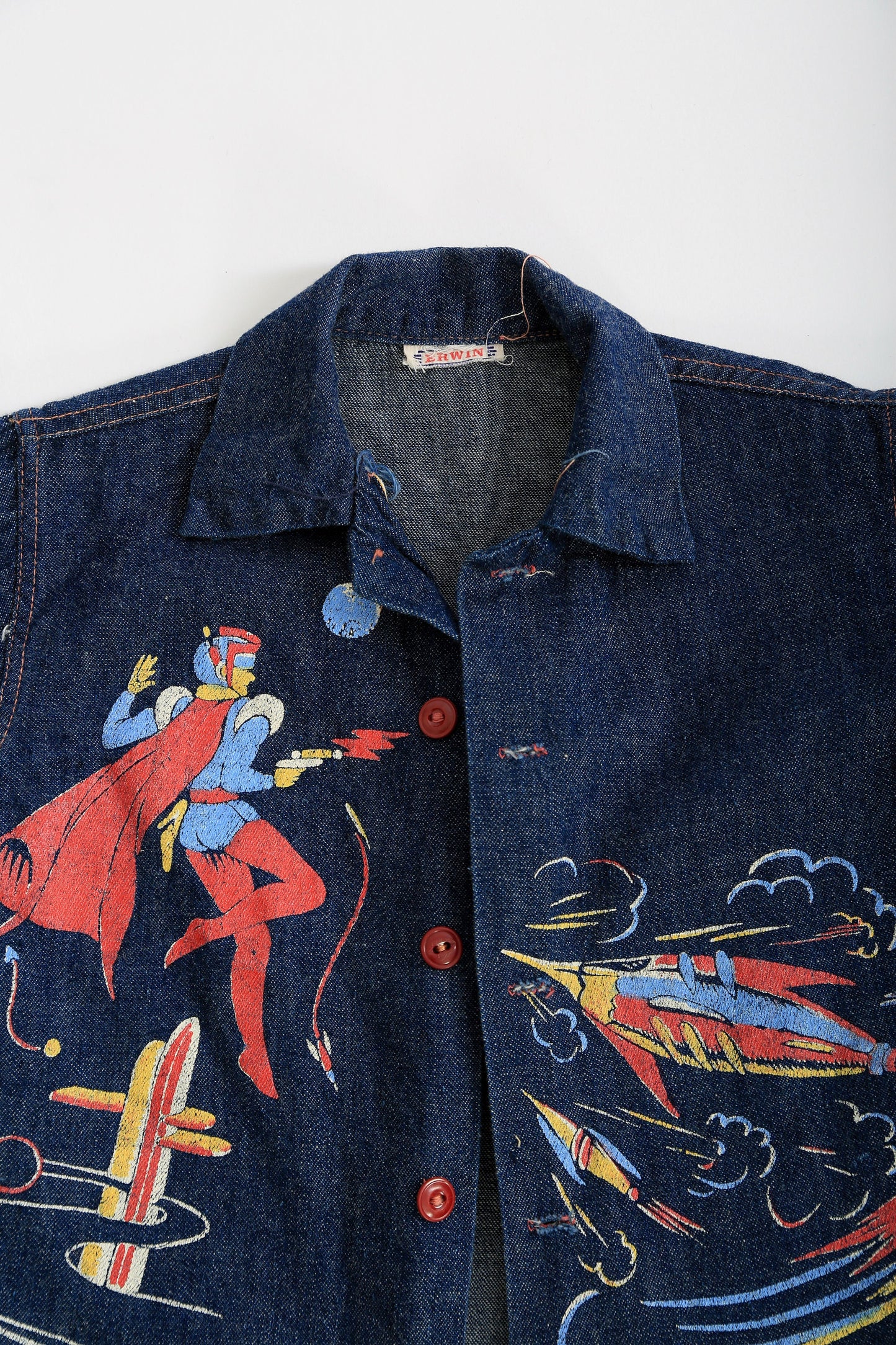Vintage 50s kids Erwin selvedge denim space age jean jacket
