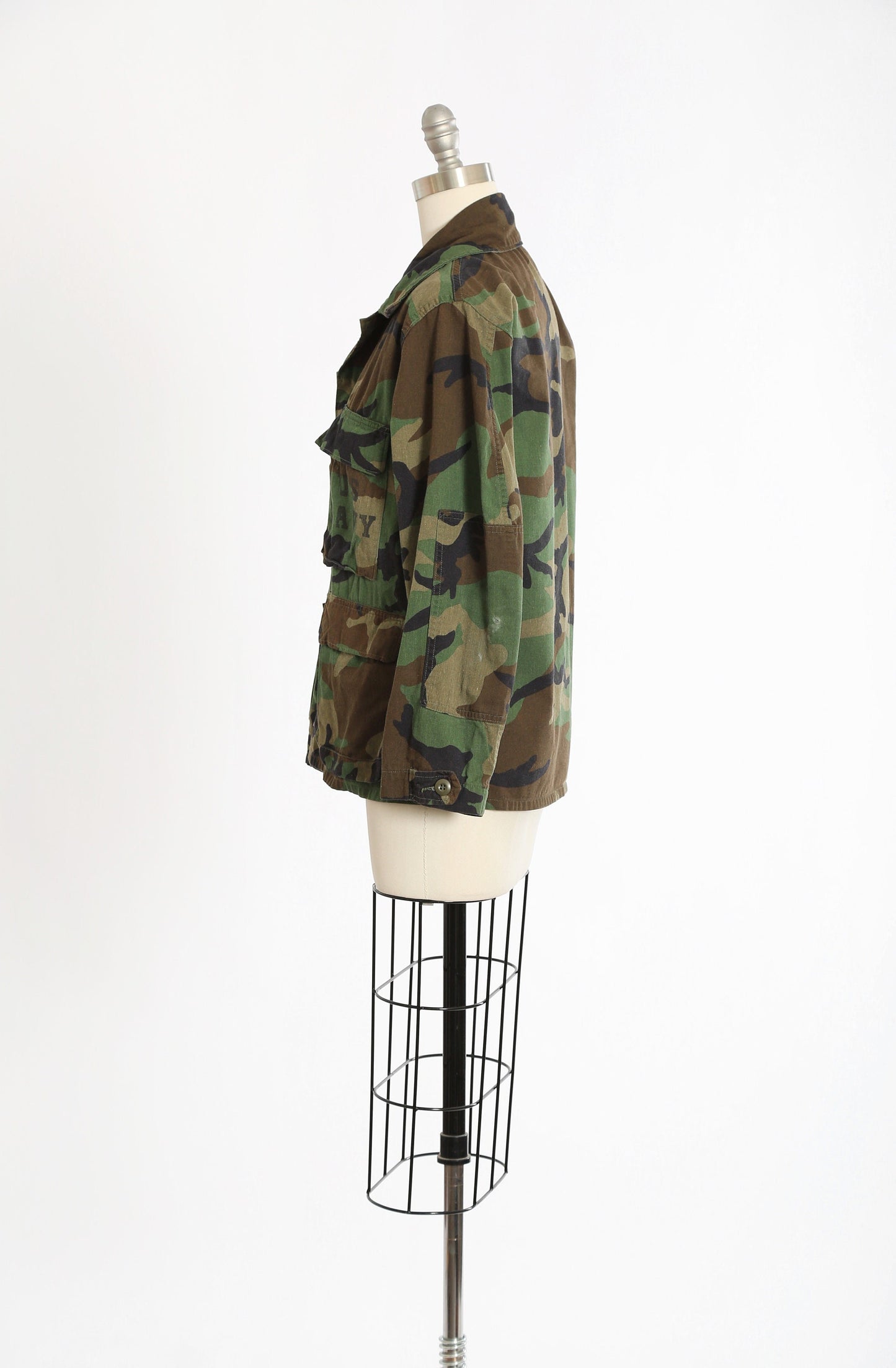 Military issue camo jacket | US NAVY stenciled Camouflage jacket