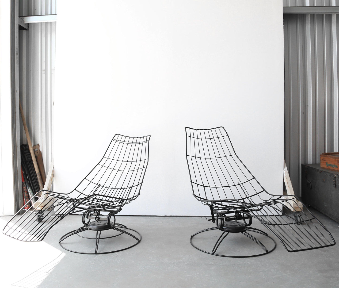 Vintage Mid Century Modern Homecrest Patio Set Fiesta loungers