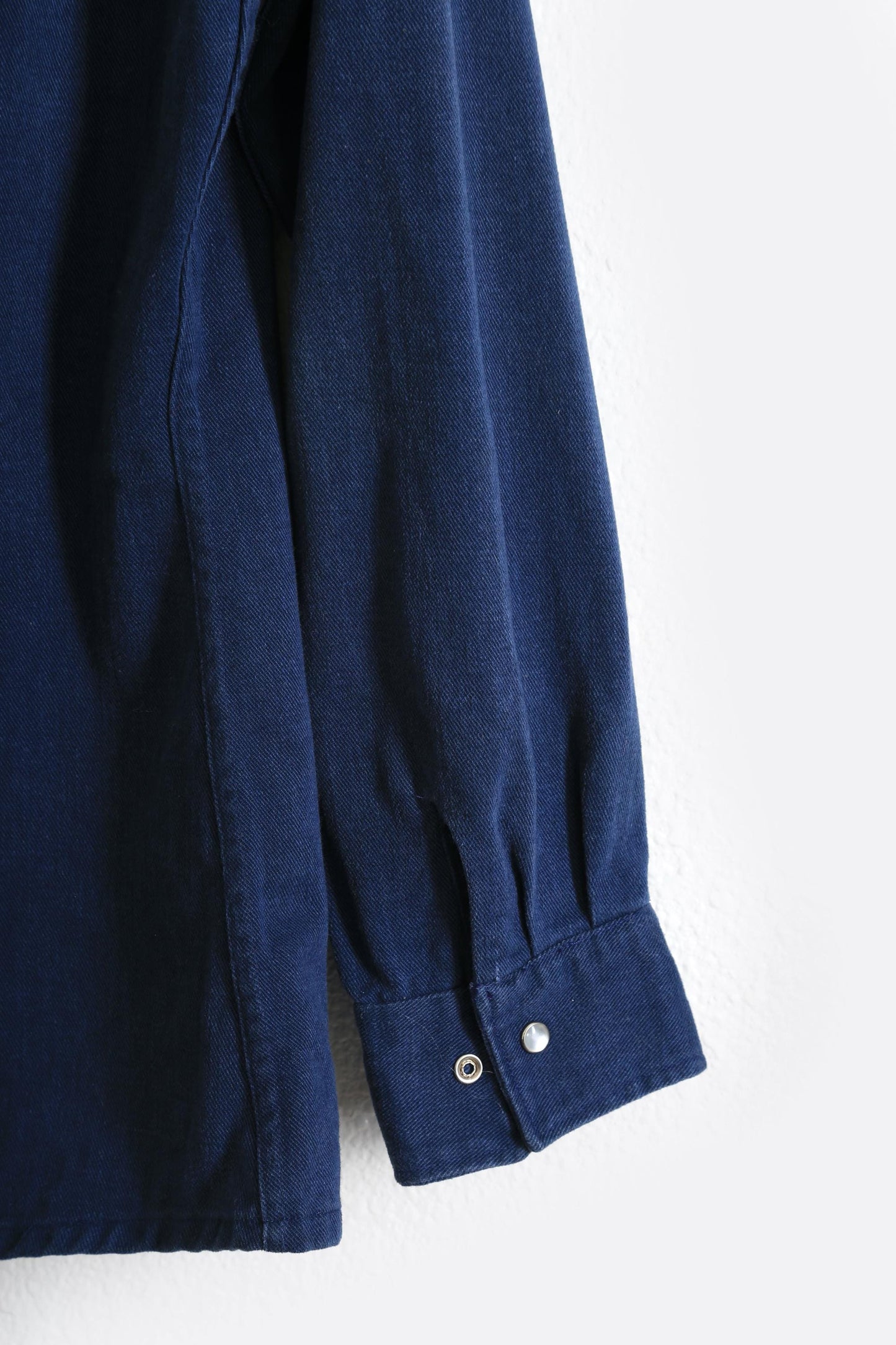 70s Men's Blue cotton Western Shirt Jacket