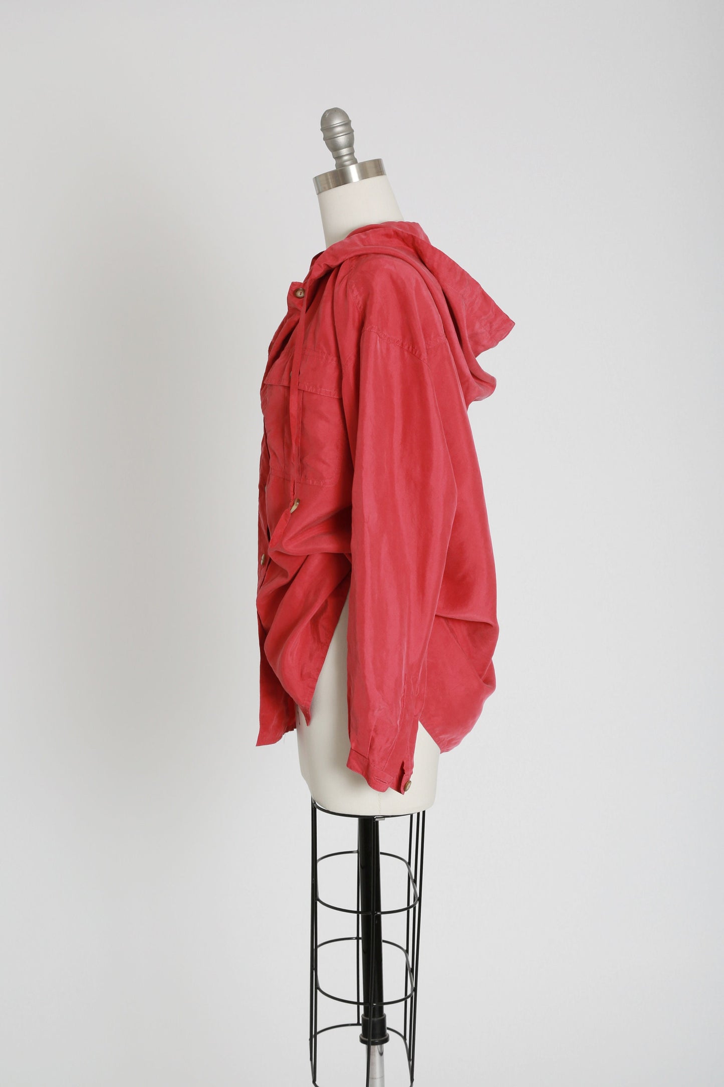 90s silk hoodie jacket