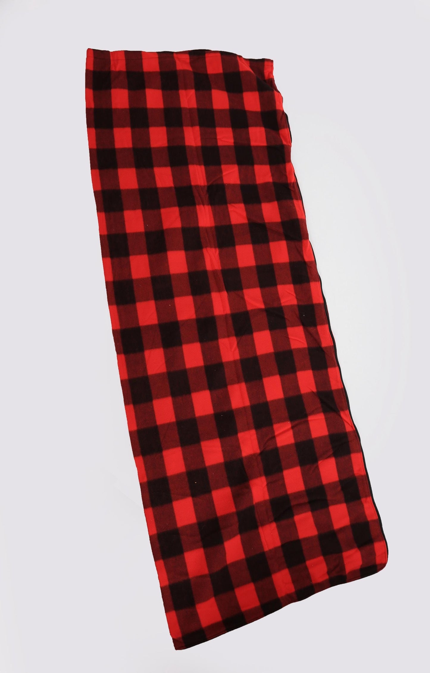 Vintage L.L. bean Polar fleece Deadstock red plaid fleece sleeping bag blanket