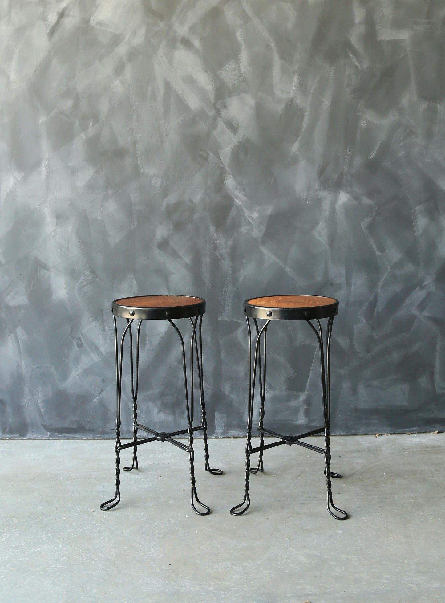 Antique Cafe metal stools