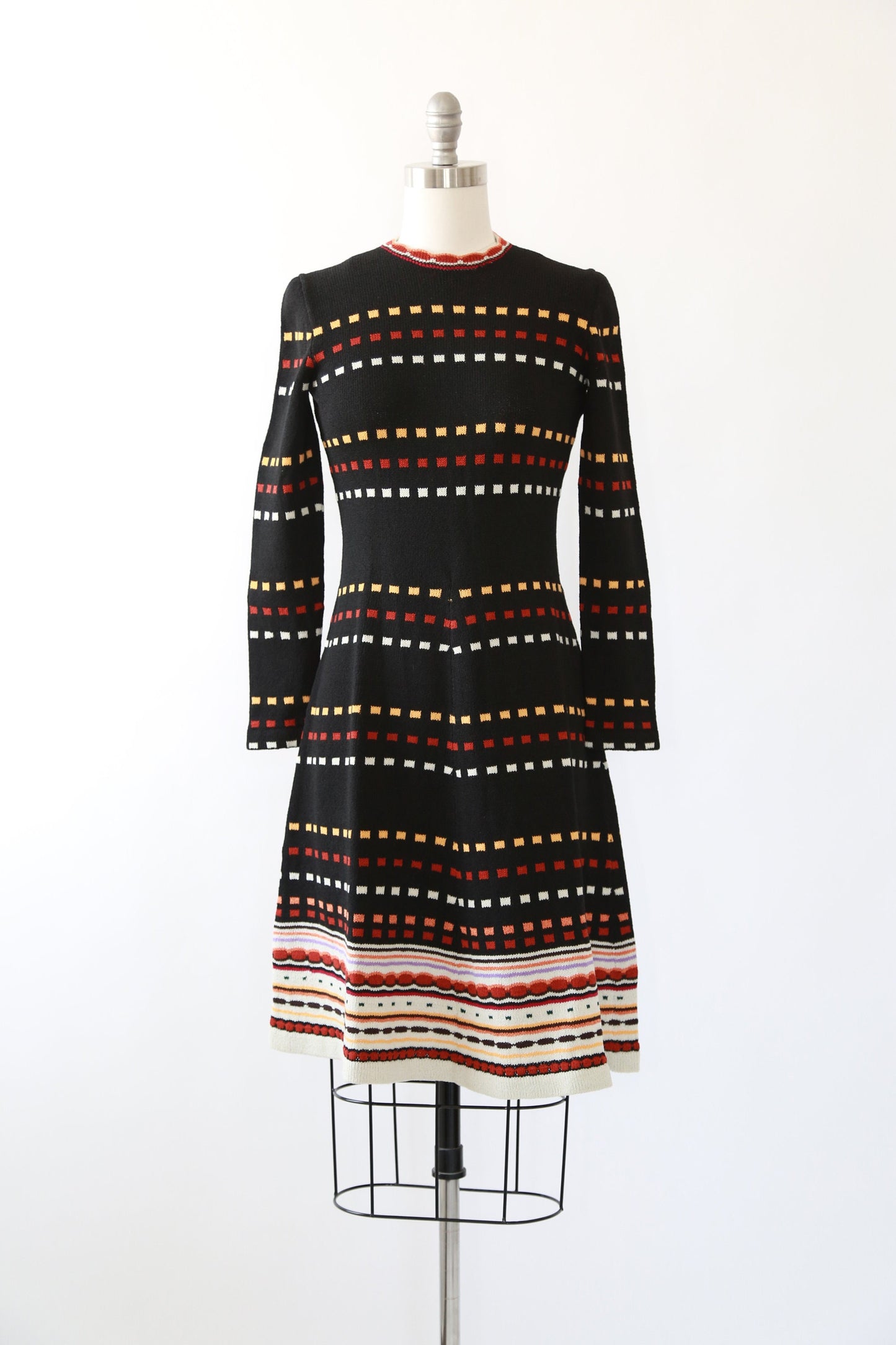 ADOLFO knit dress | Vintage 70s knit sweater dress | ADOLFO New York dress