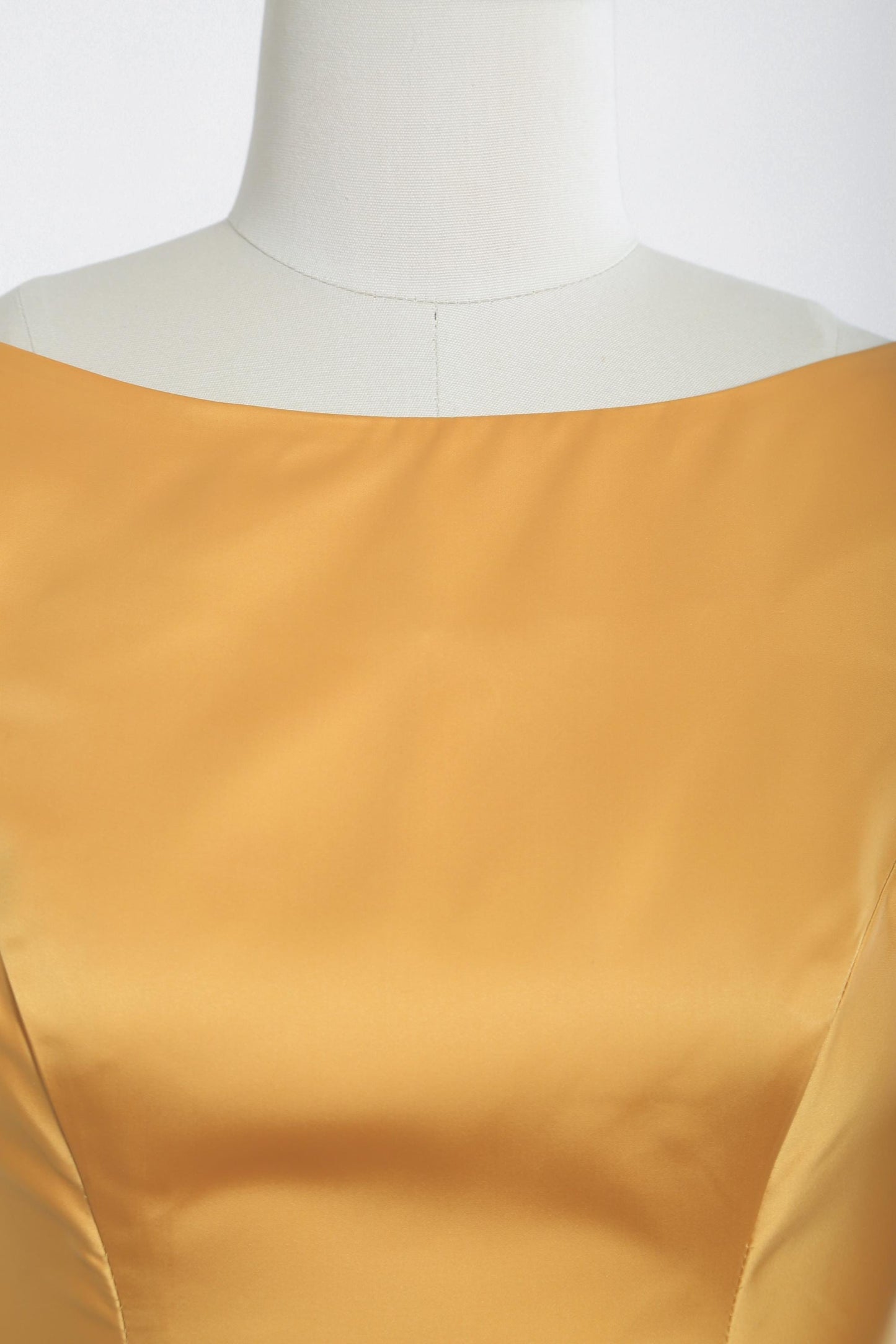 50s Gold satin wiggle dress