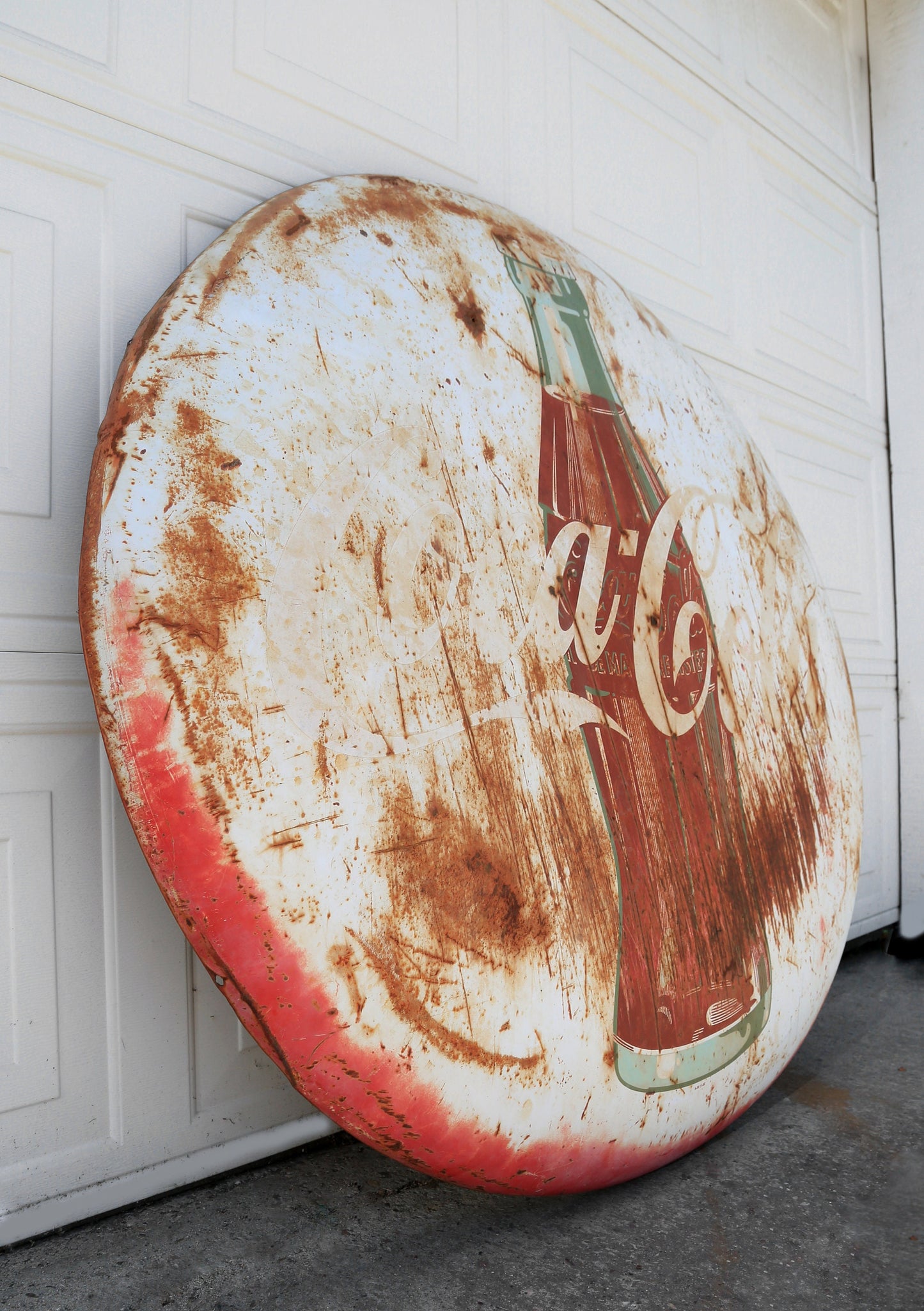 Vintage 1950s COCA COLA button sign