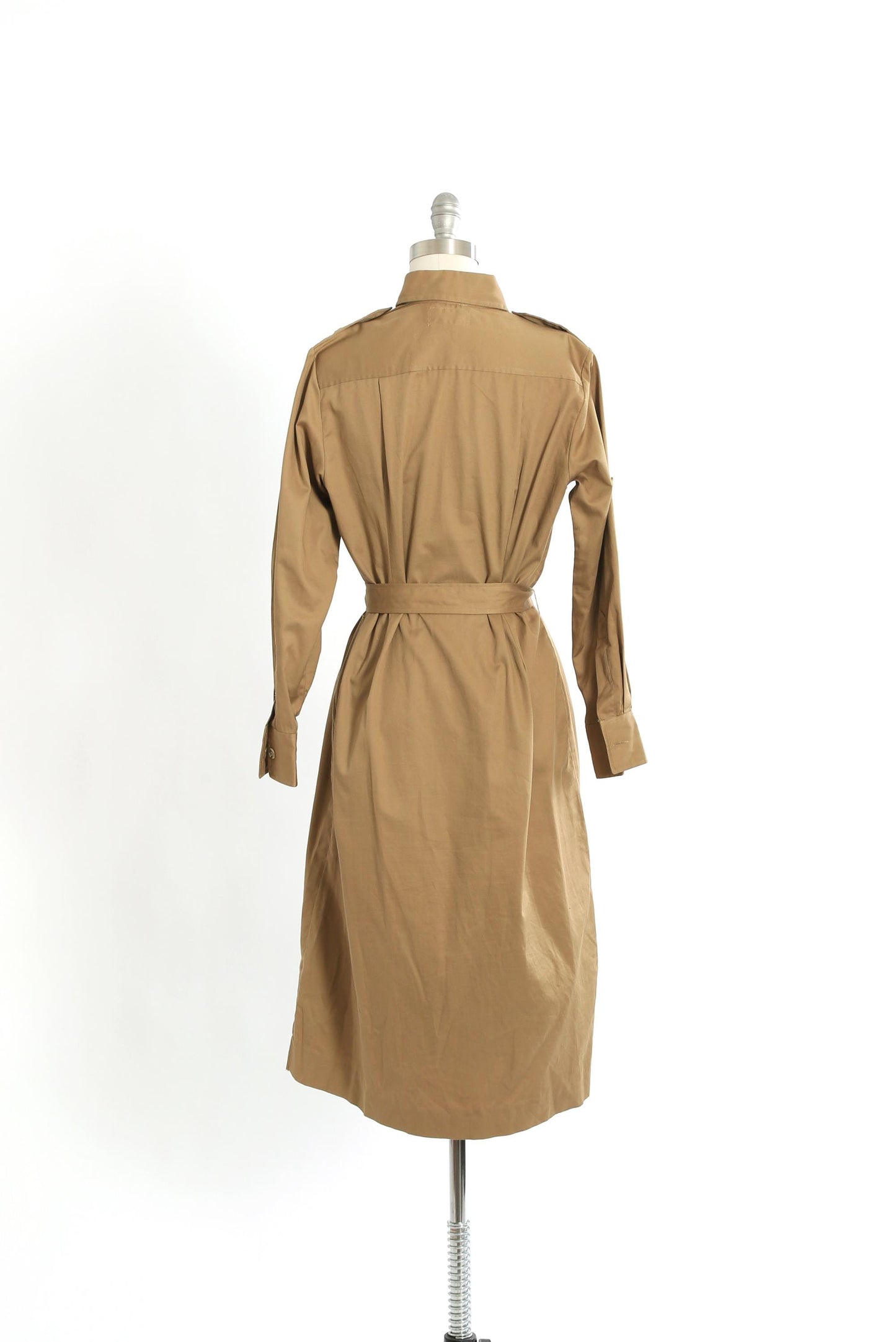 70s Cable Car Robert Kirk khaki cotton shirt dress