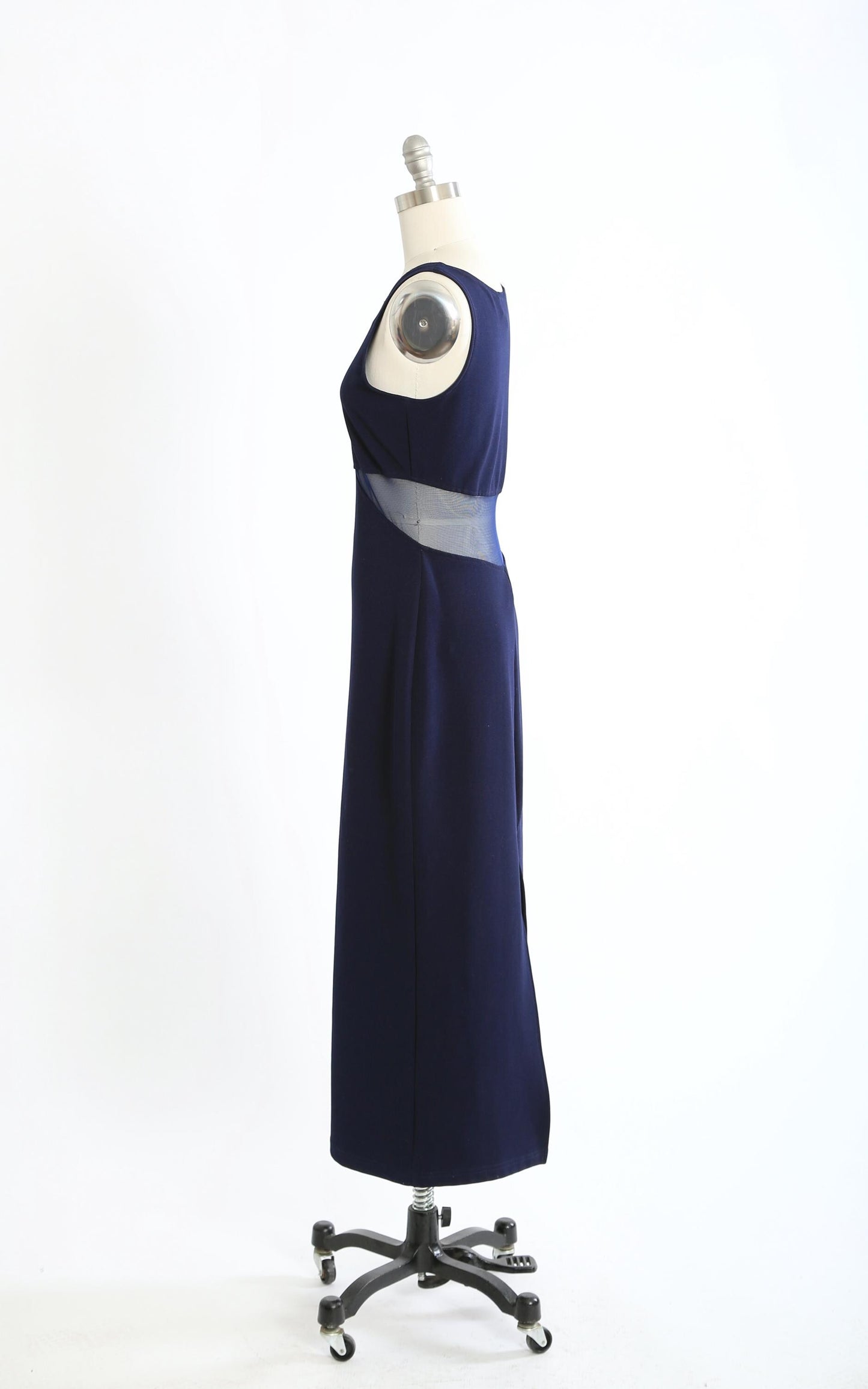 Y2K All that Jazz Navy blue cutout waist maxi dress