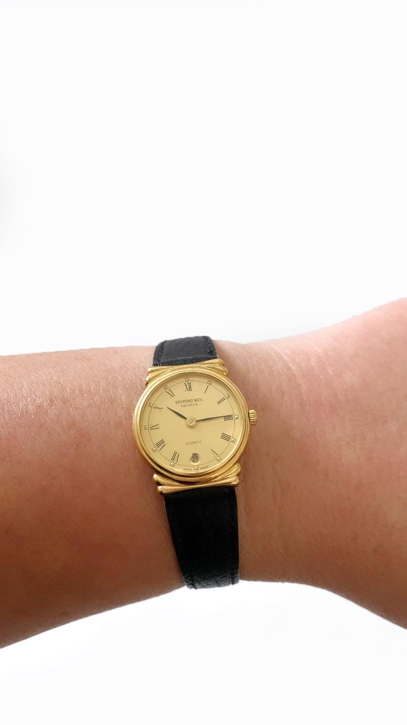 Vintage Raymond Weil Geneve 18K gold plated Woman's watch