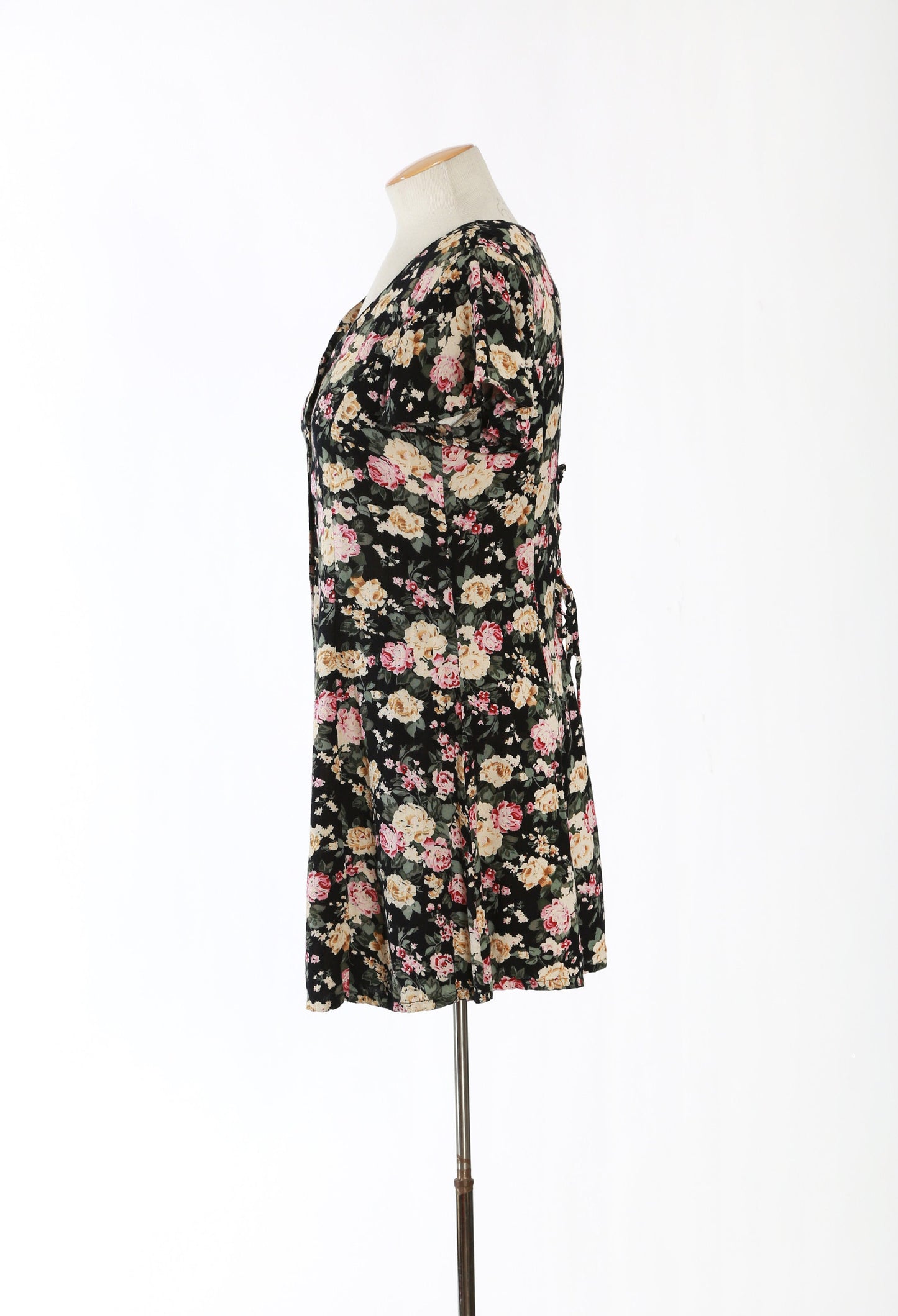 Vintage 90s floral rayon romper