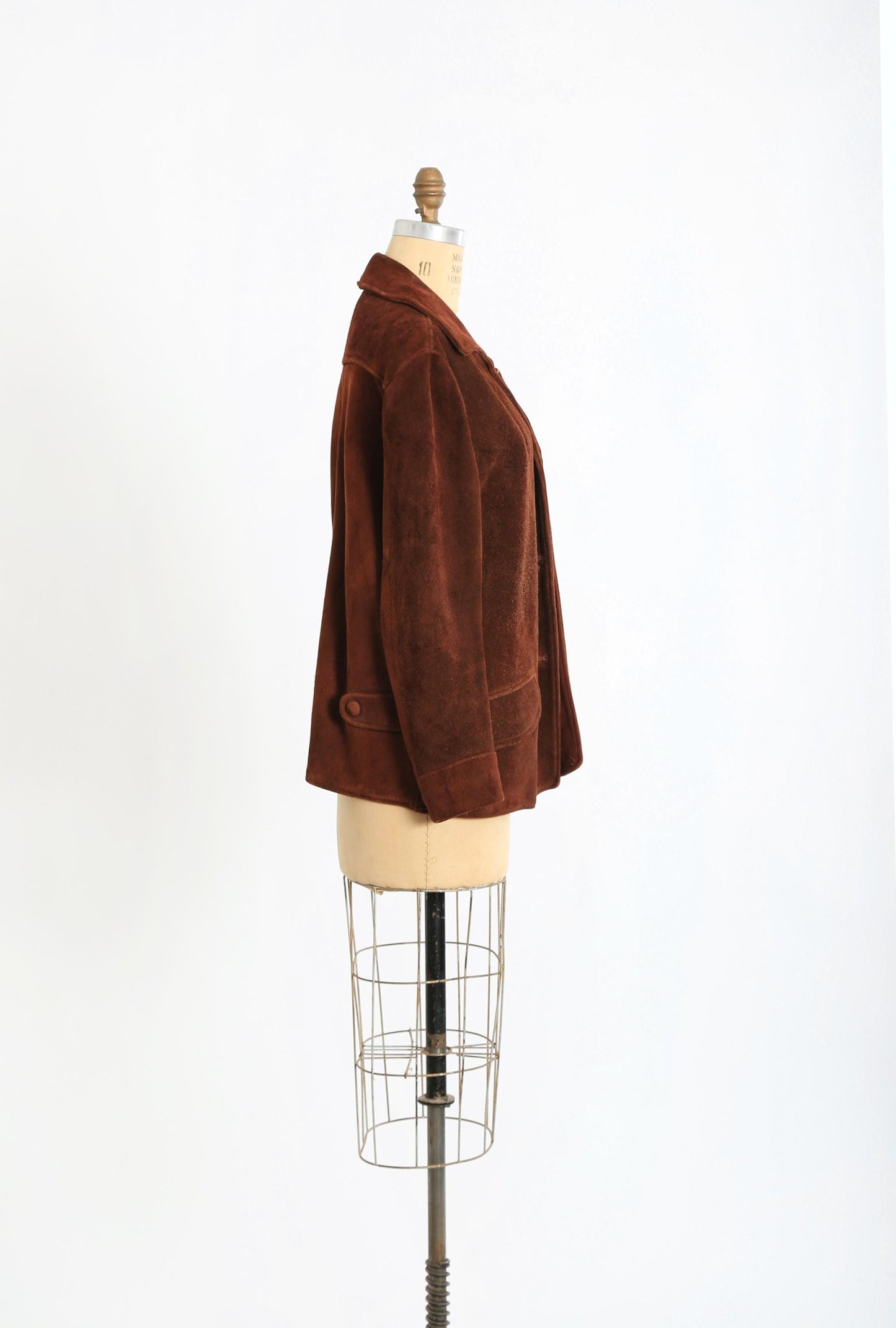 50s Brown suede leather jacket
